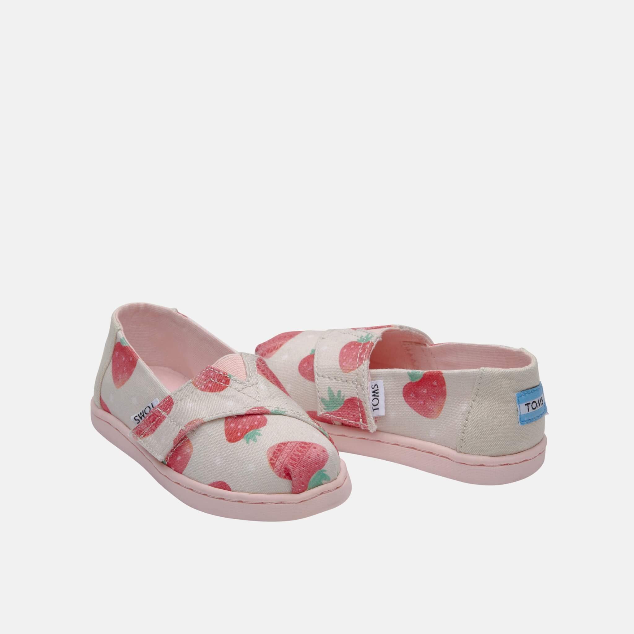 Toms Strawberries Seasonal Classics Tiny Alpargata Beige