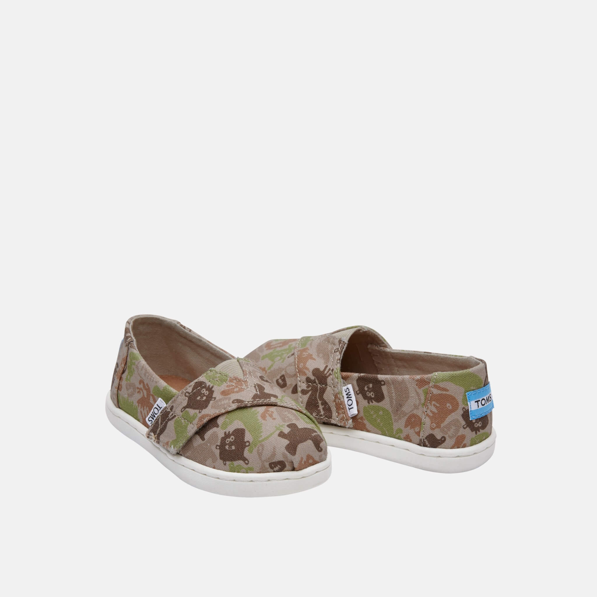 Toms Creatures Camo Seasonal Classics Tiny Alpargata Beige