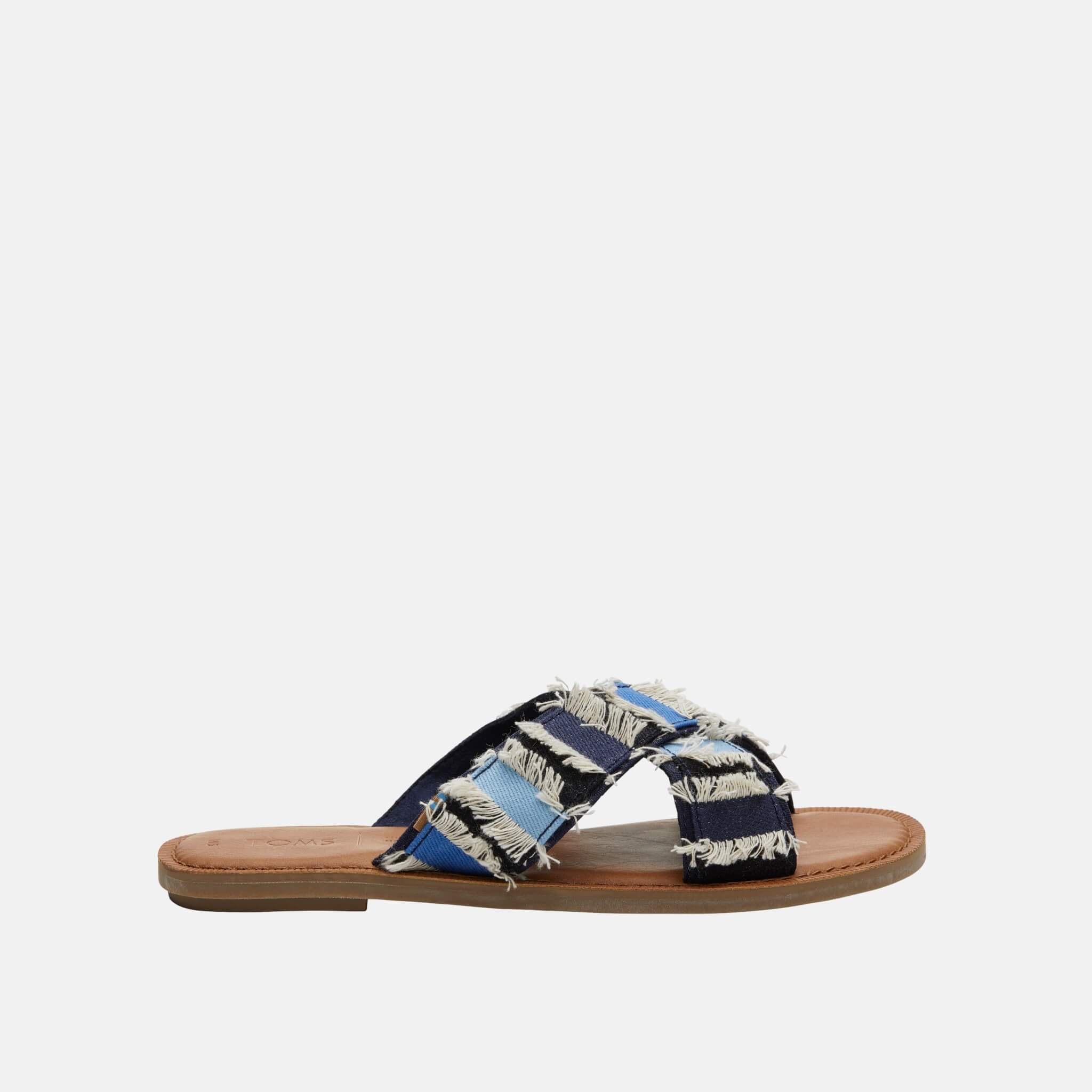 Toms Navy Denim Viv Sandals Blue
