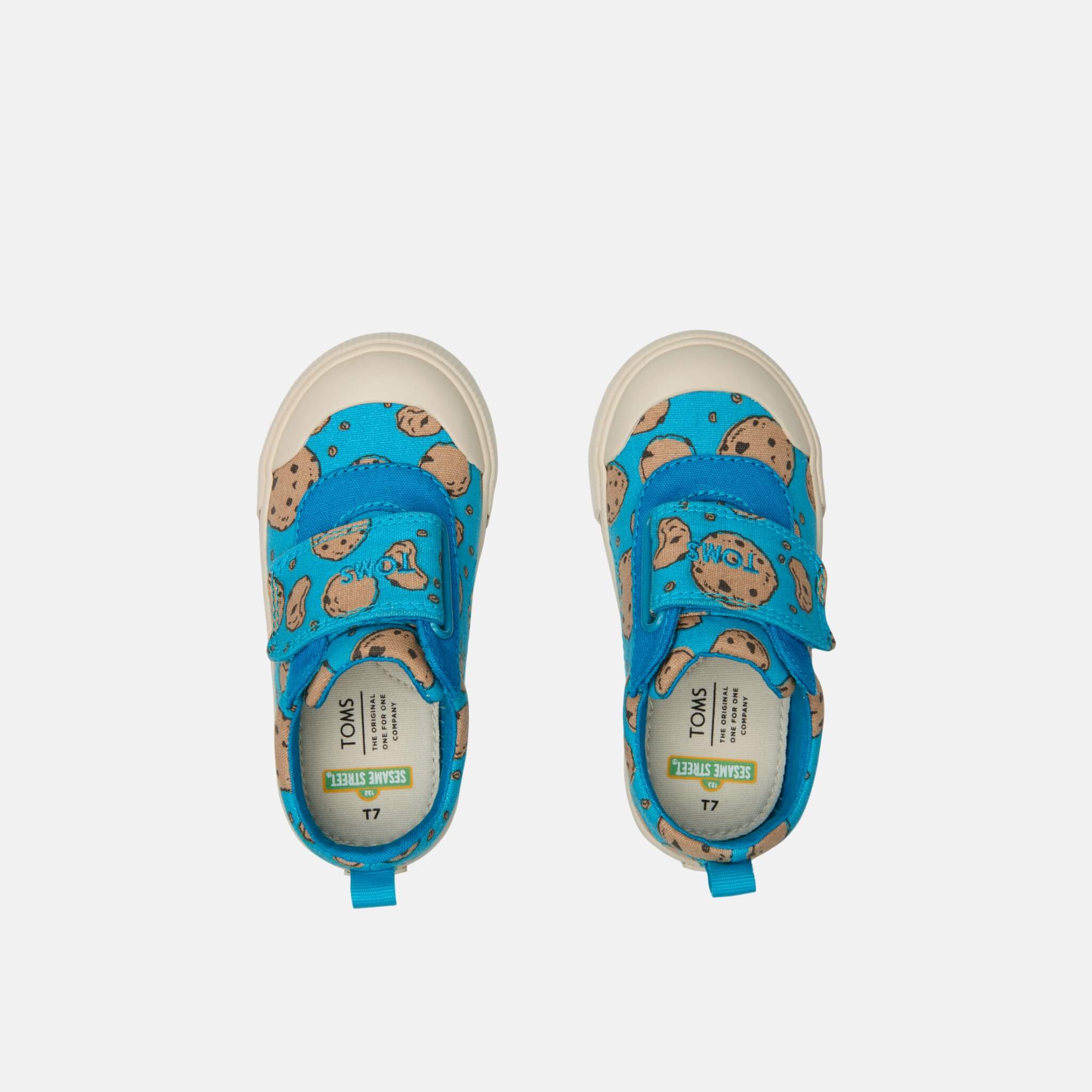 Toms Sesame Street Cookie Monster Tiny Doheny Sneakers Blue