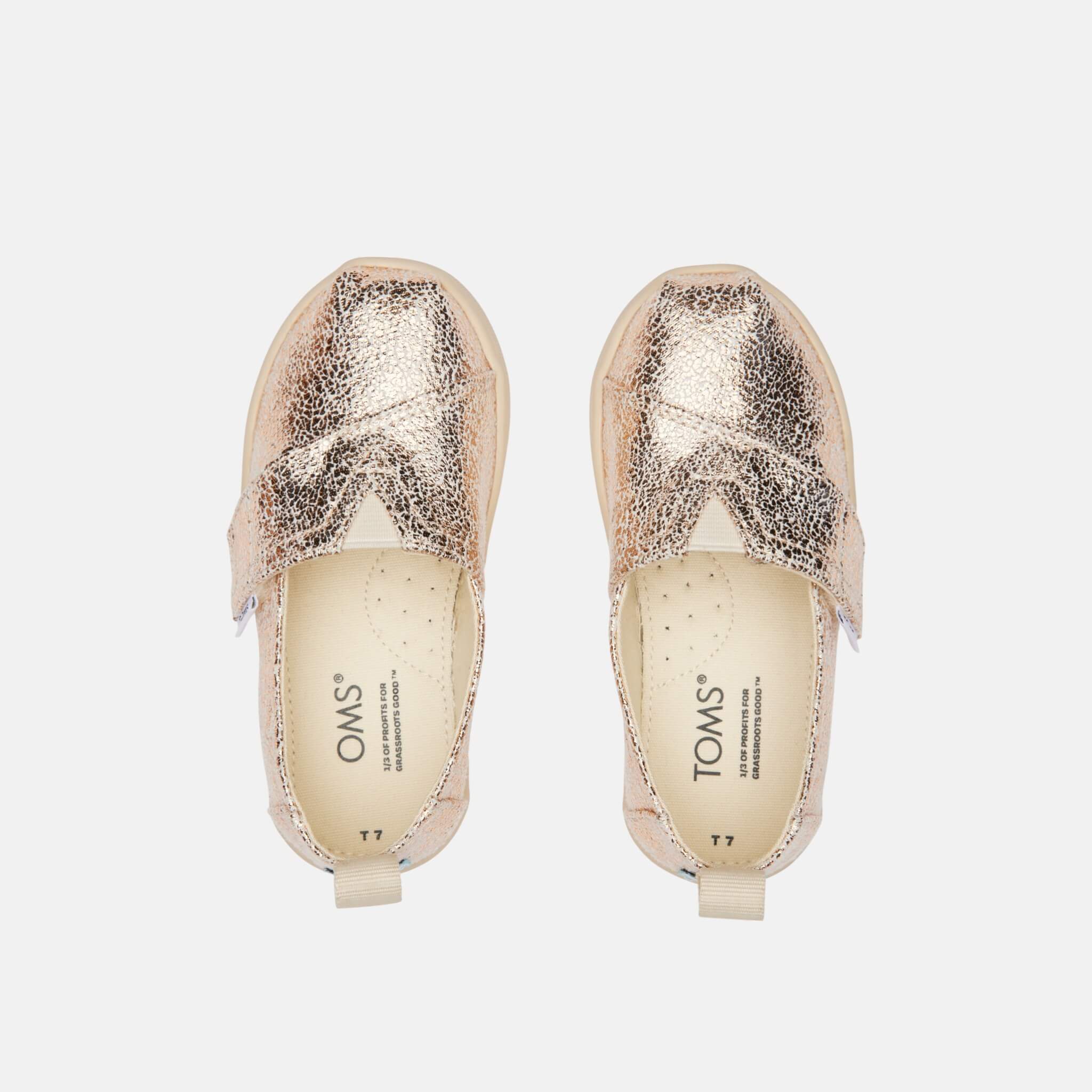 Toms Tiny Alpargata Gold