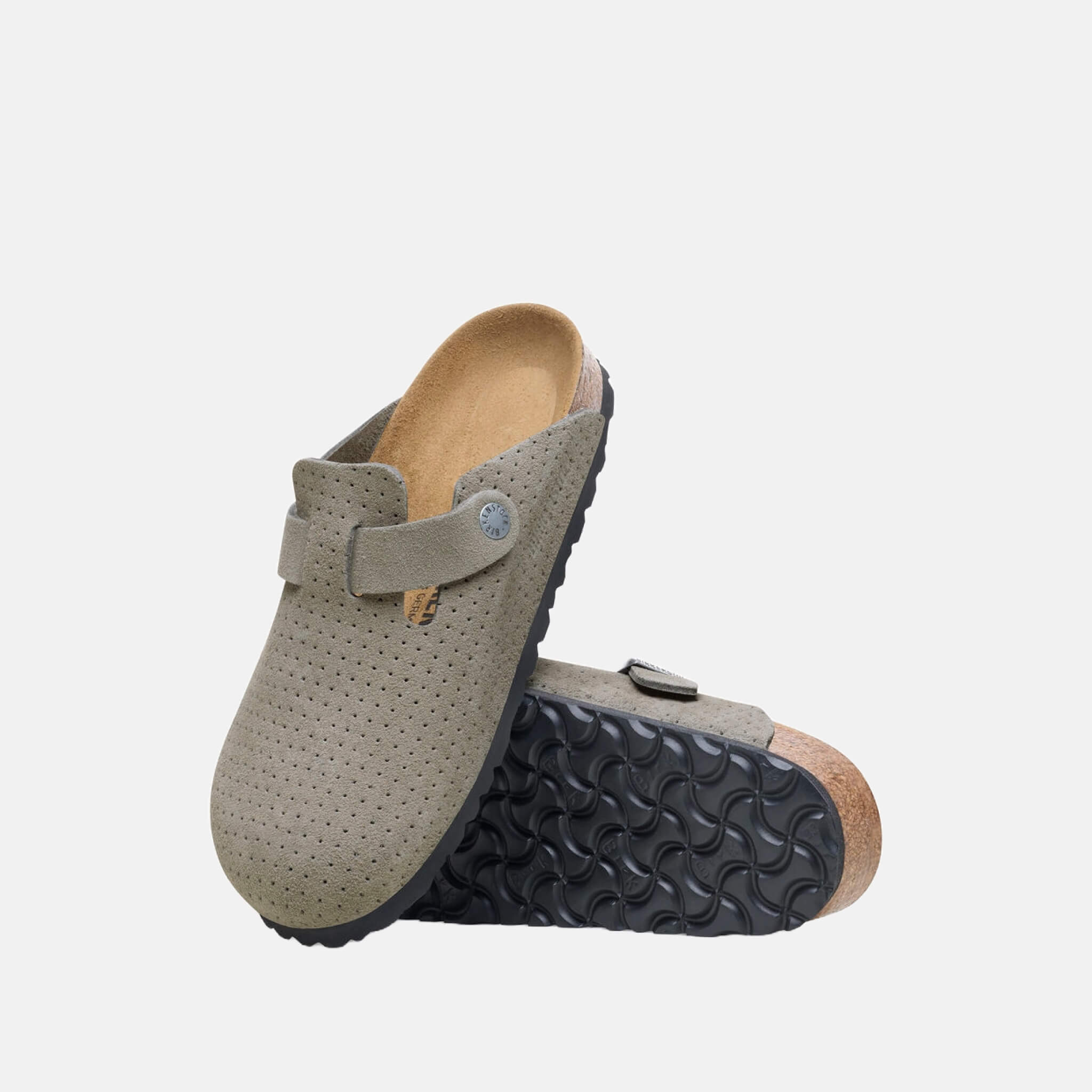 Birkenstock Boston Suede Leather Embossed Regular