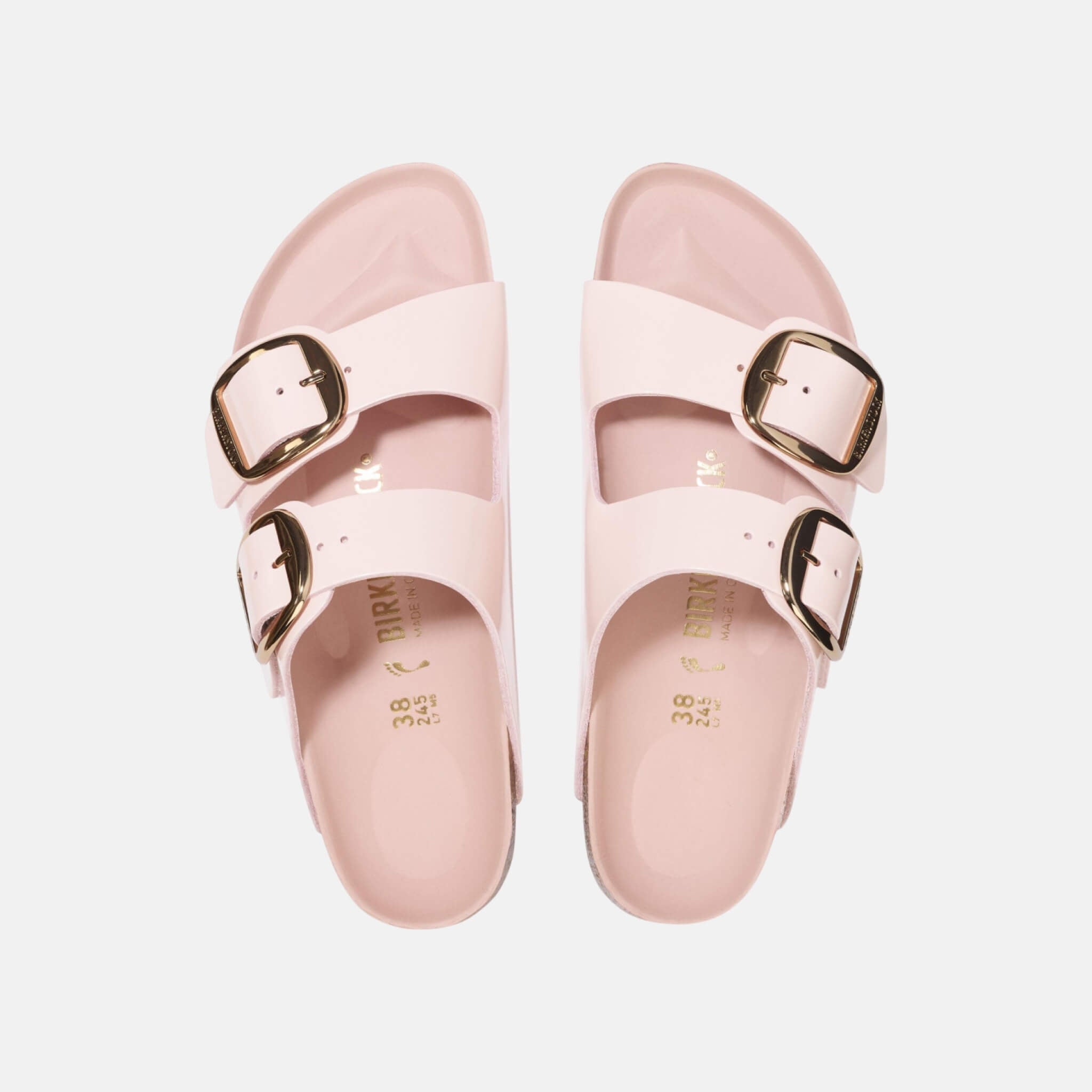 Birkenstock Arizona Big Buckle Natural Leather Patent Regular