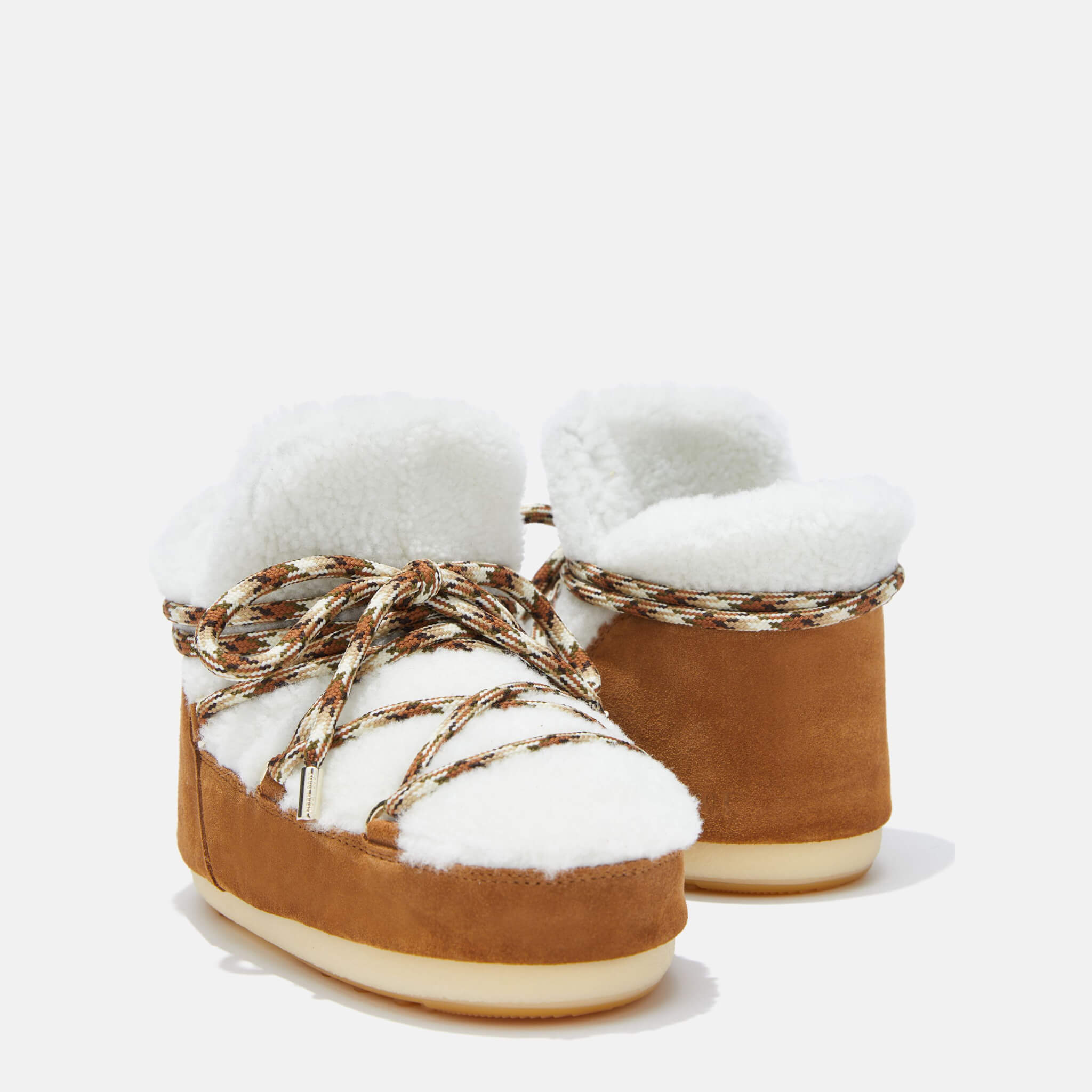 Moon Boot Pumps Shearling Brown/White