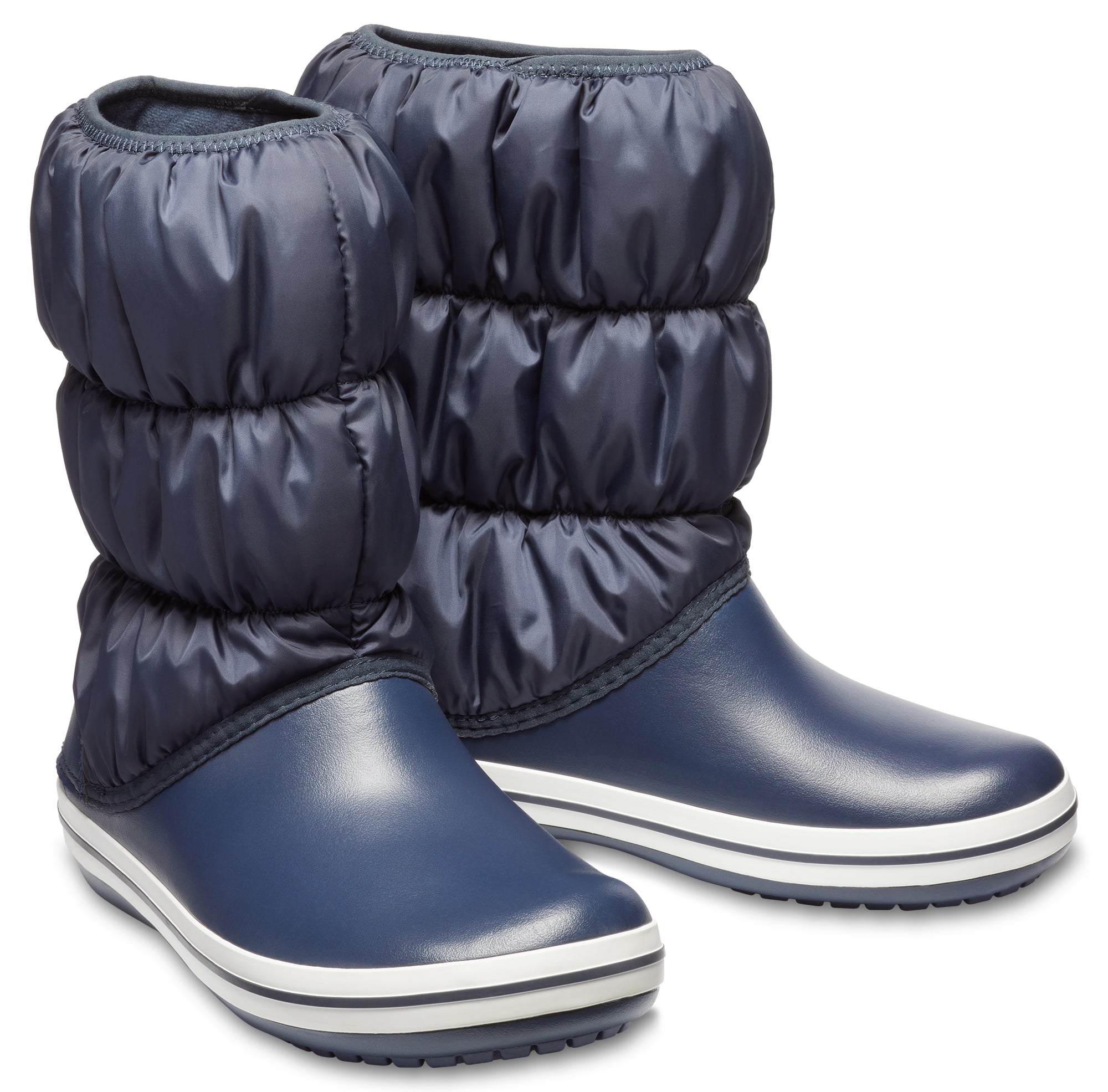 Crocs Winter Puff Boot Women Navy/White
