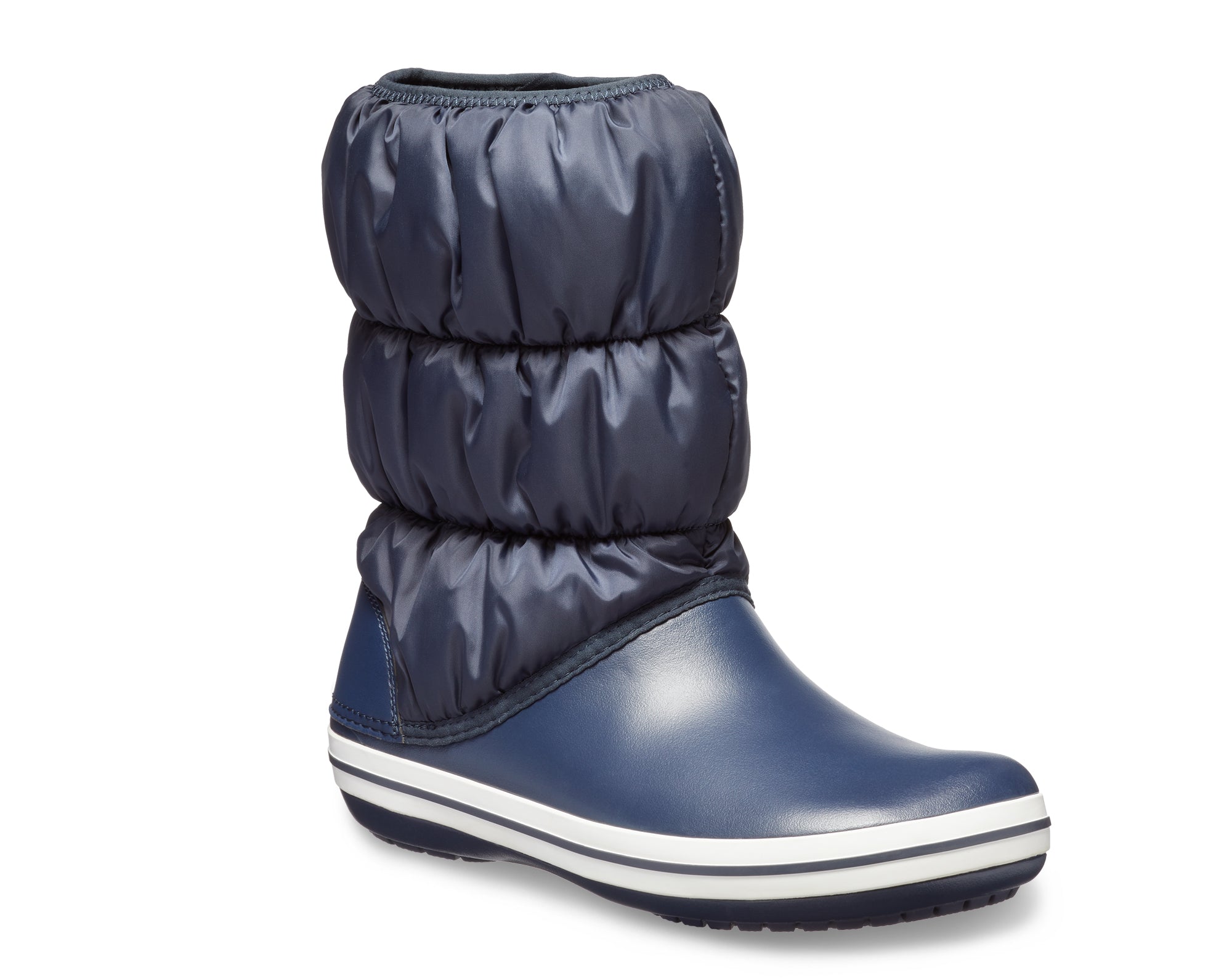 Crocs Winter Puff Boot Women Navy/White