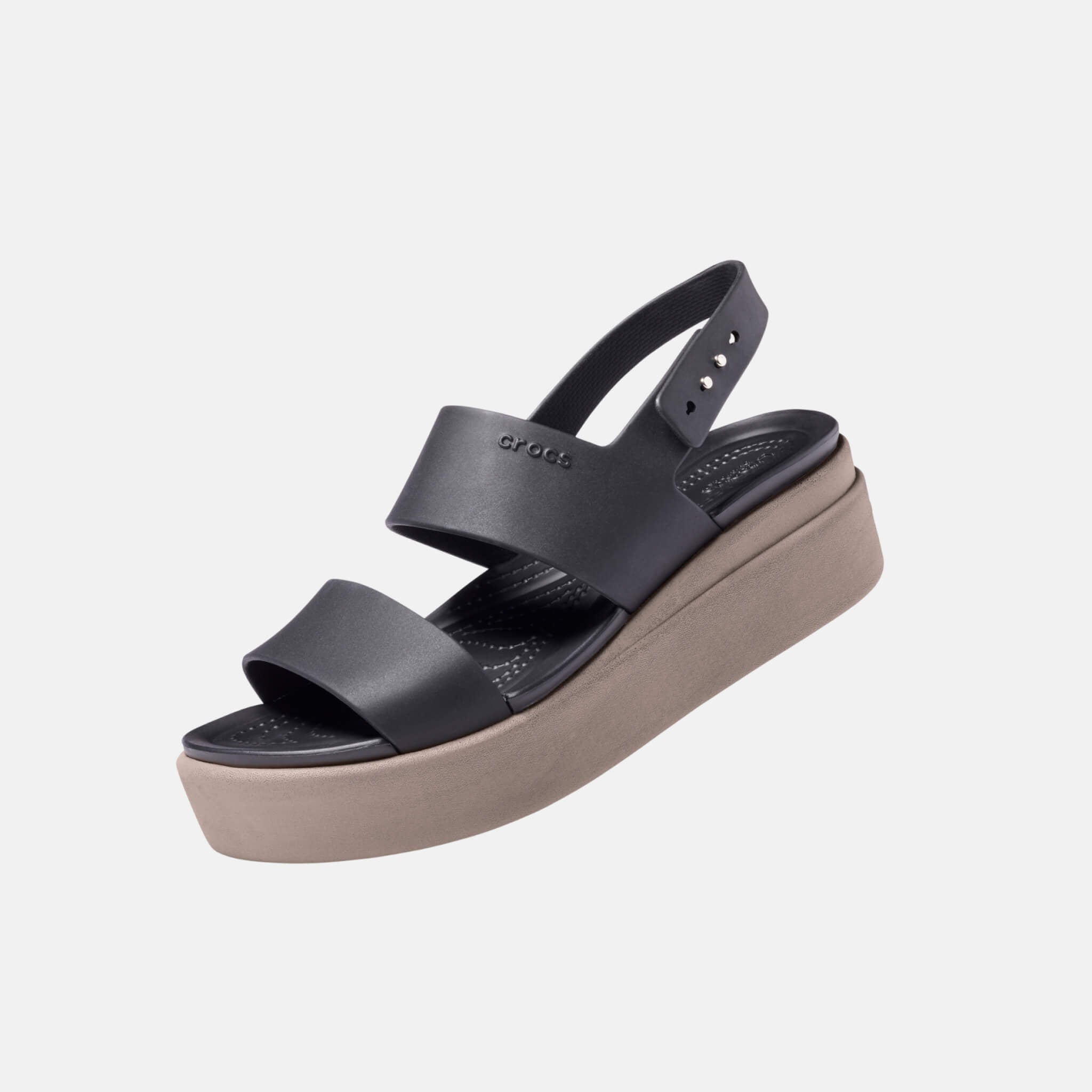 Crocs Brooklyn Low Wedge Black/Mushroom