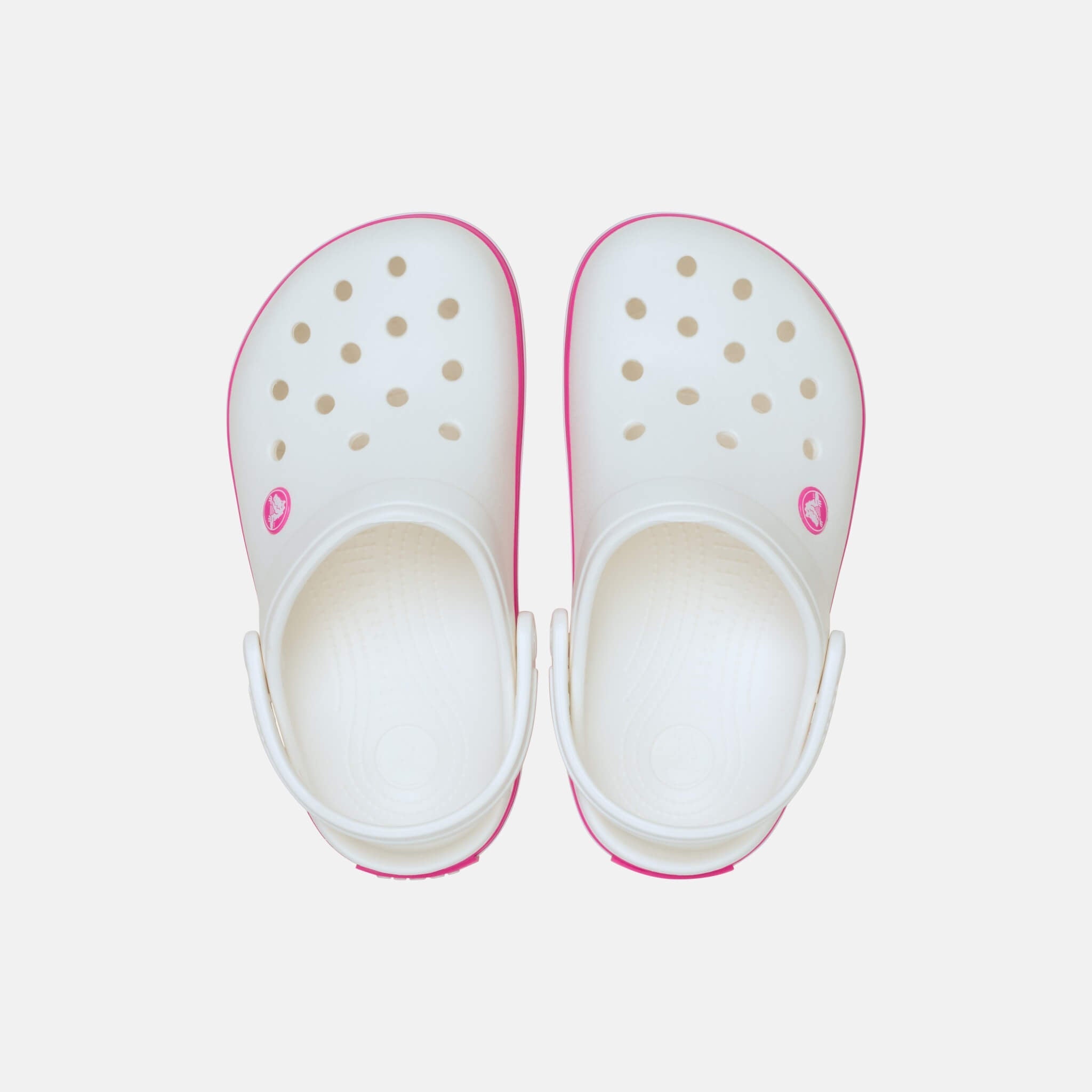 Crocs Kids Crocband Clog White/Pink Crush