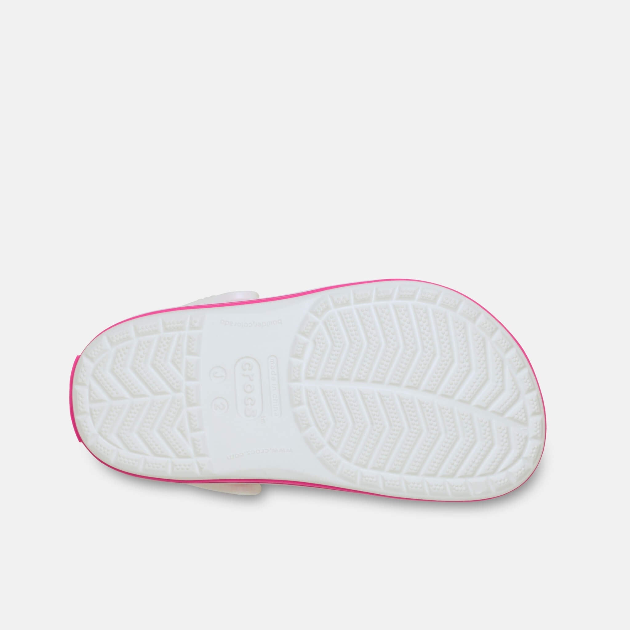 Crocs Kids Crocband Clog White/Pink Crush