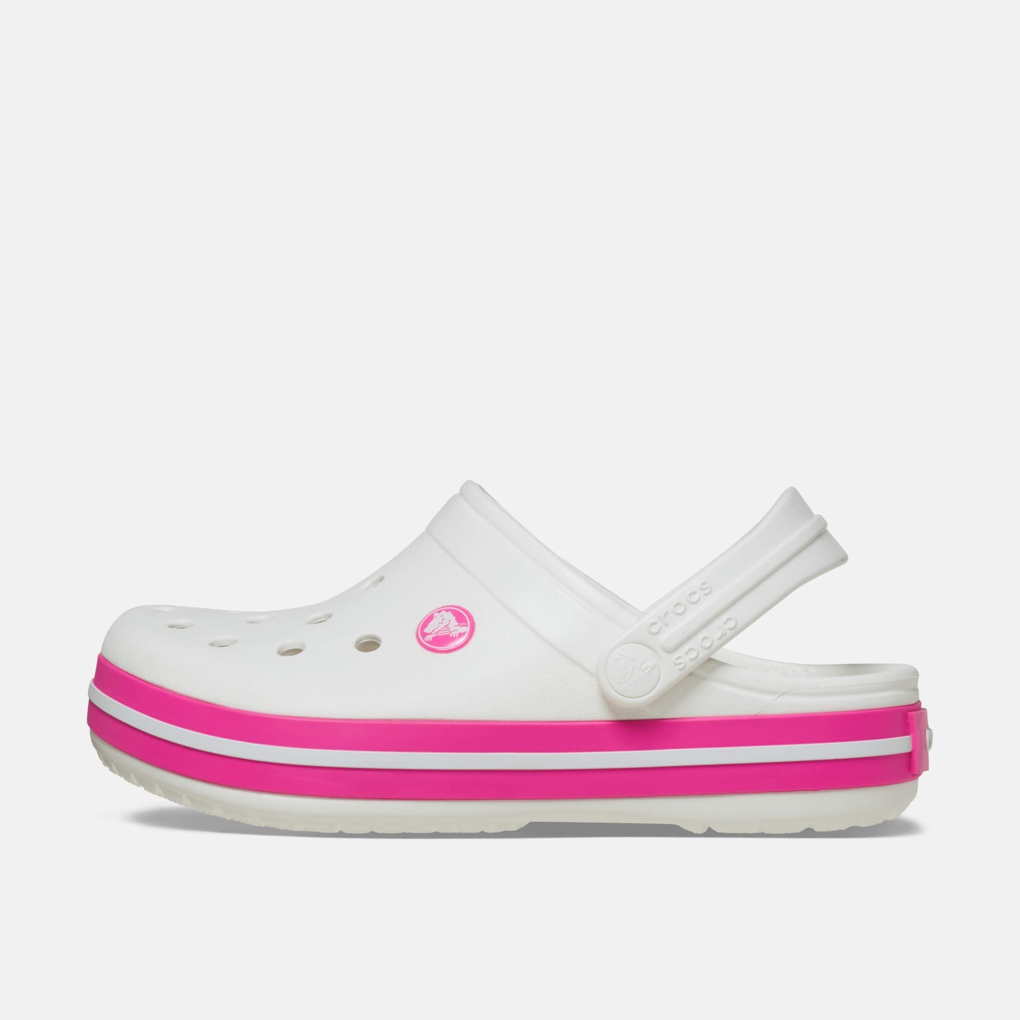 Crocs Kids Crocband Clog White/Pink Crush