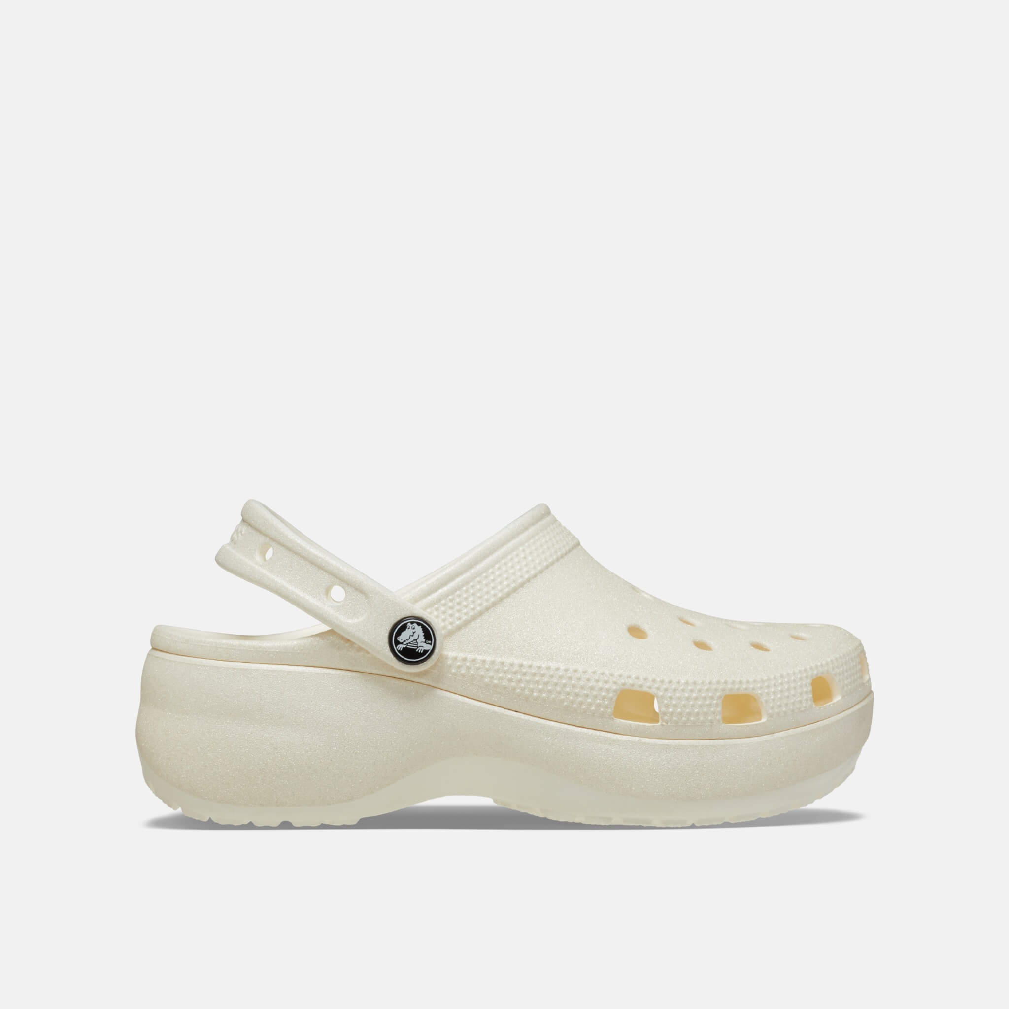 Crocs Classic Platform Glitter Clog Chalk