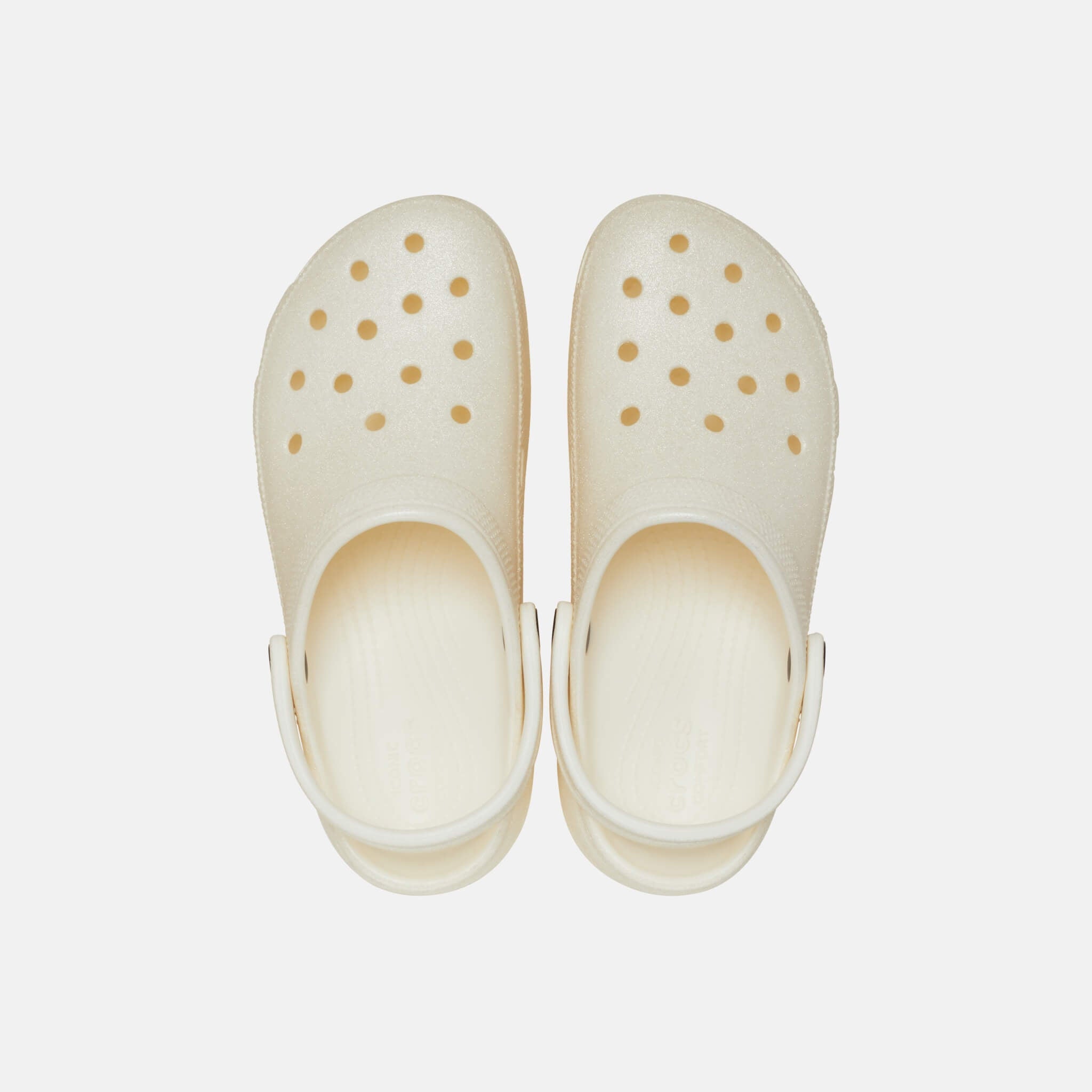 Crocs Classic Platform Glitter Clog Chalk