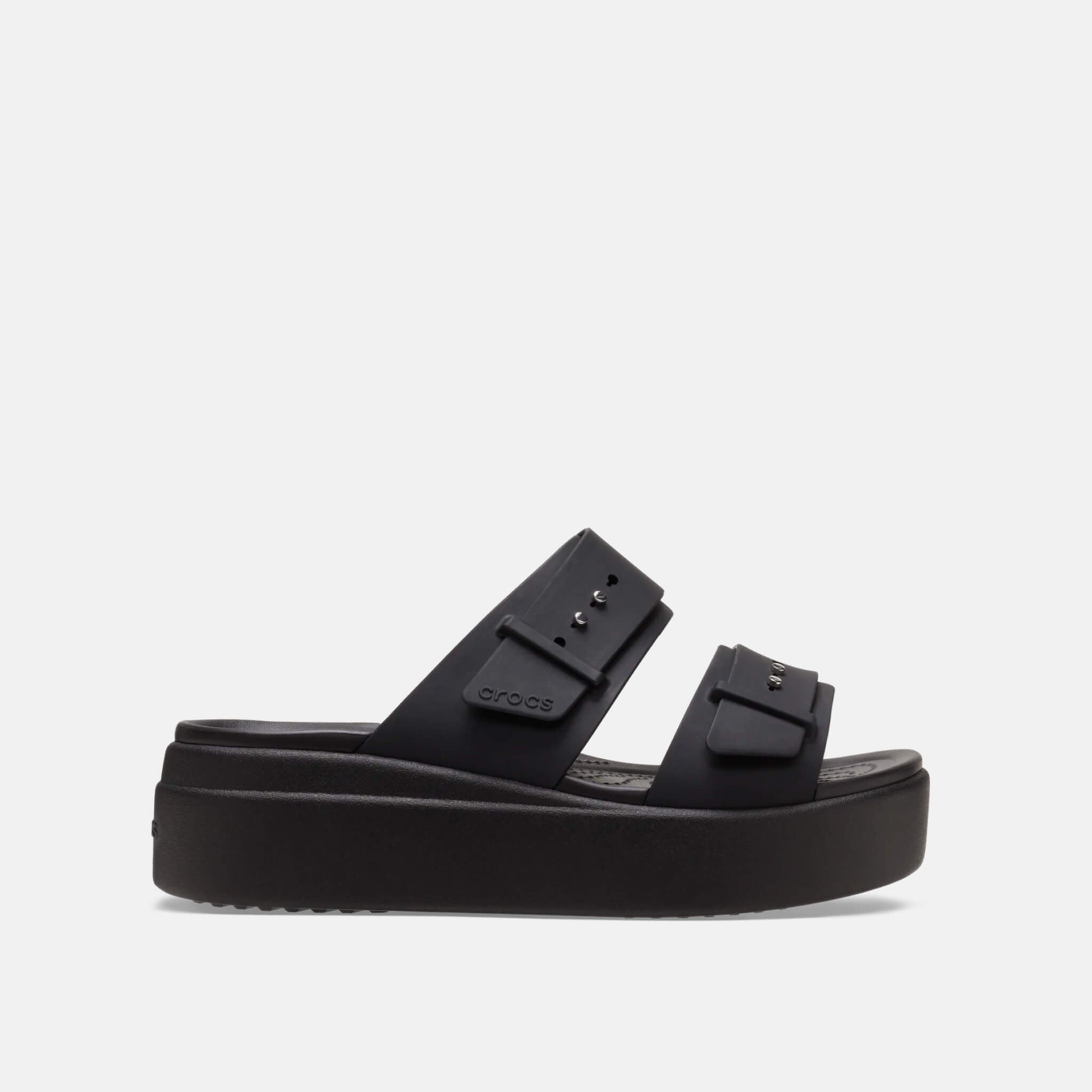 Crocs Brooklyn Buckle Low Wedge Black