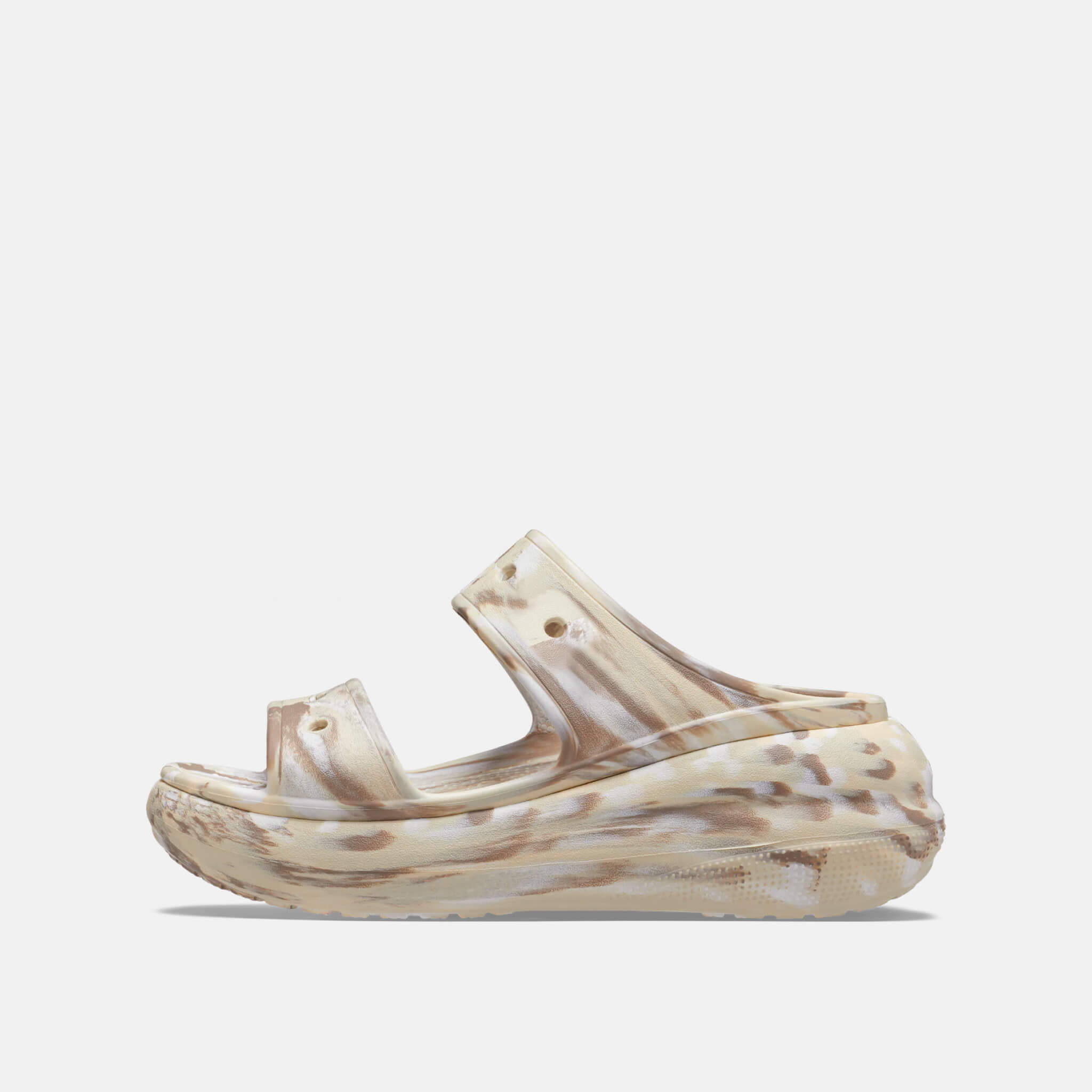 Crocs Classic Crush Marbled Sandal Bone/Multi