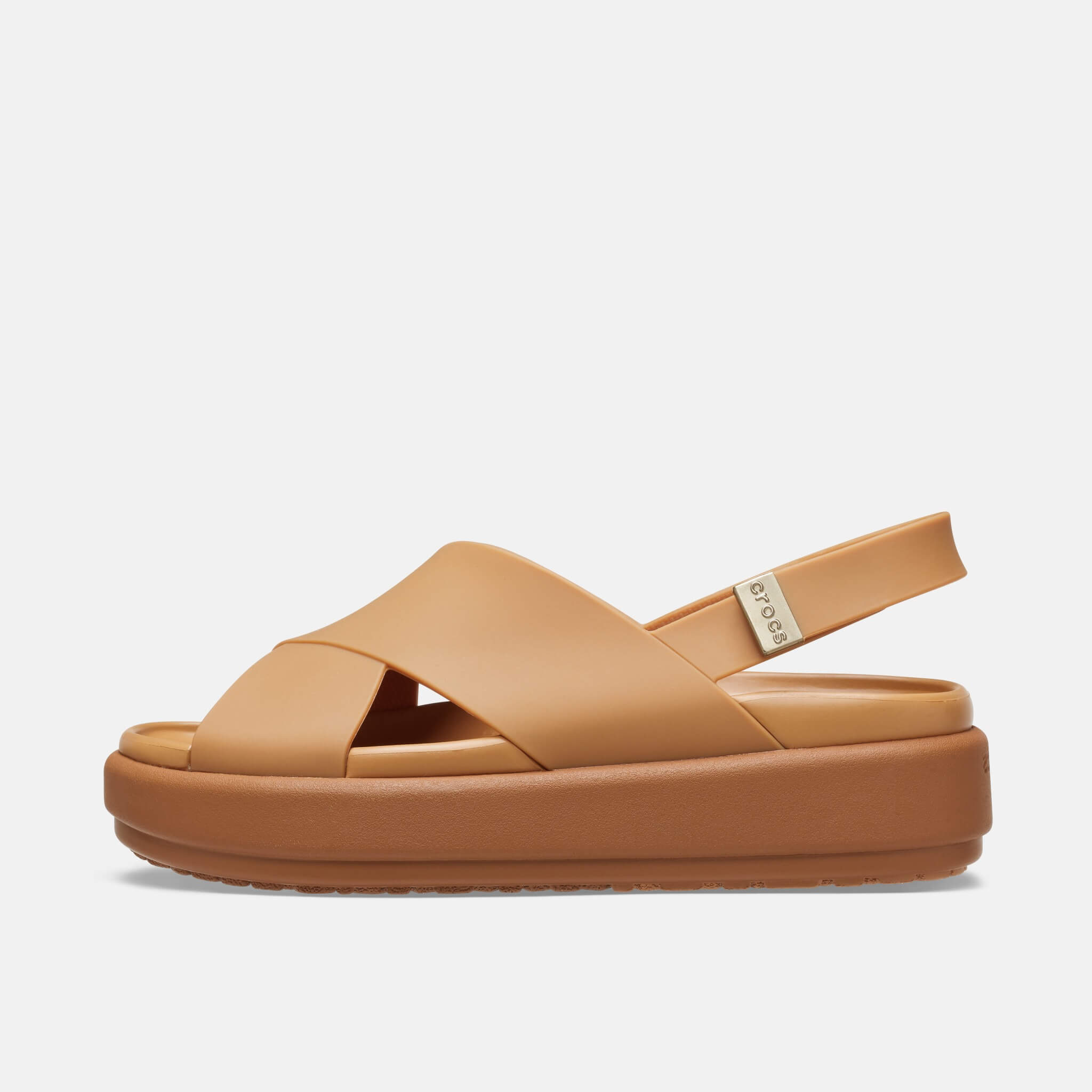 Crocs Brooklyn Luxe Cross Strap Tan/Tan