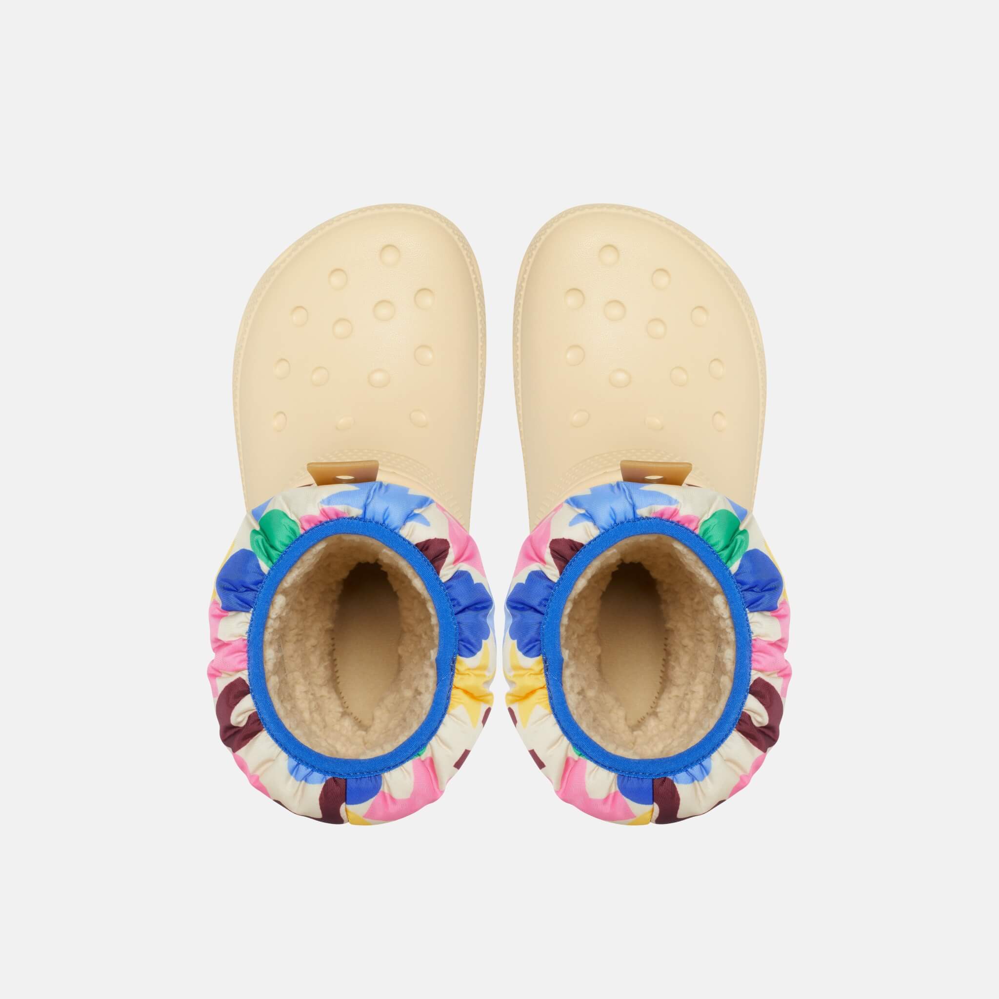 Crocs Kids Classic Neo Puff Geo Shapes Boot Shitake/Multi