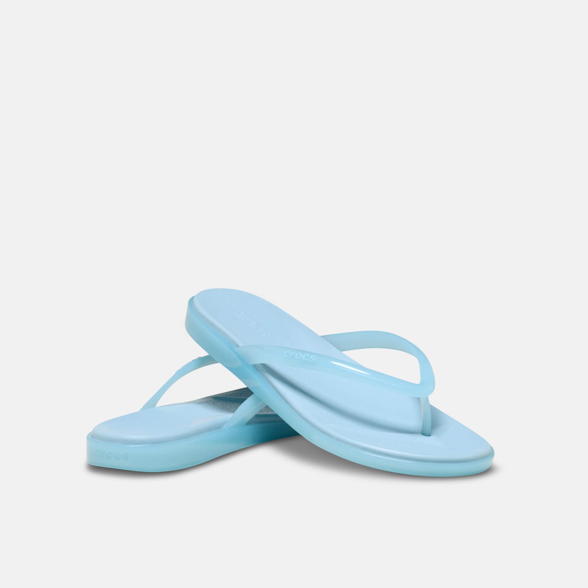 Crocs Miami Jelly Round Toe Flip Sky Blue Jelly