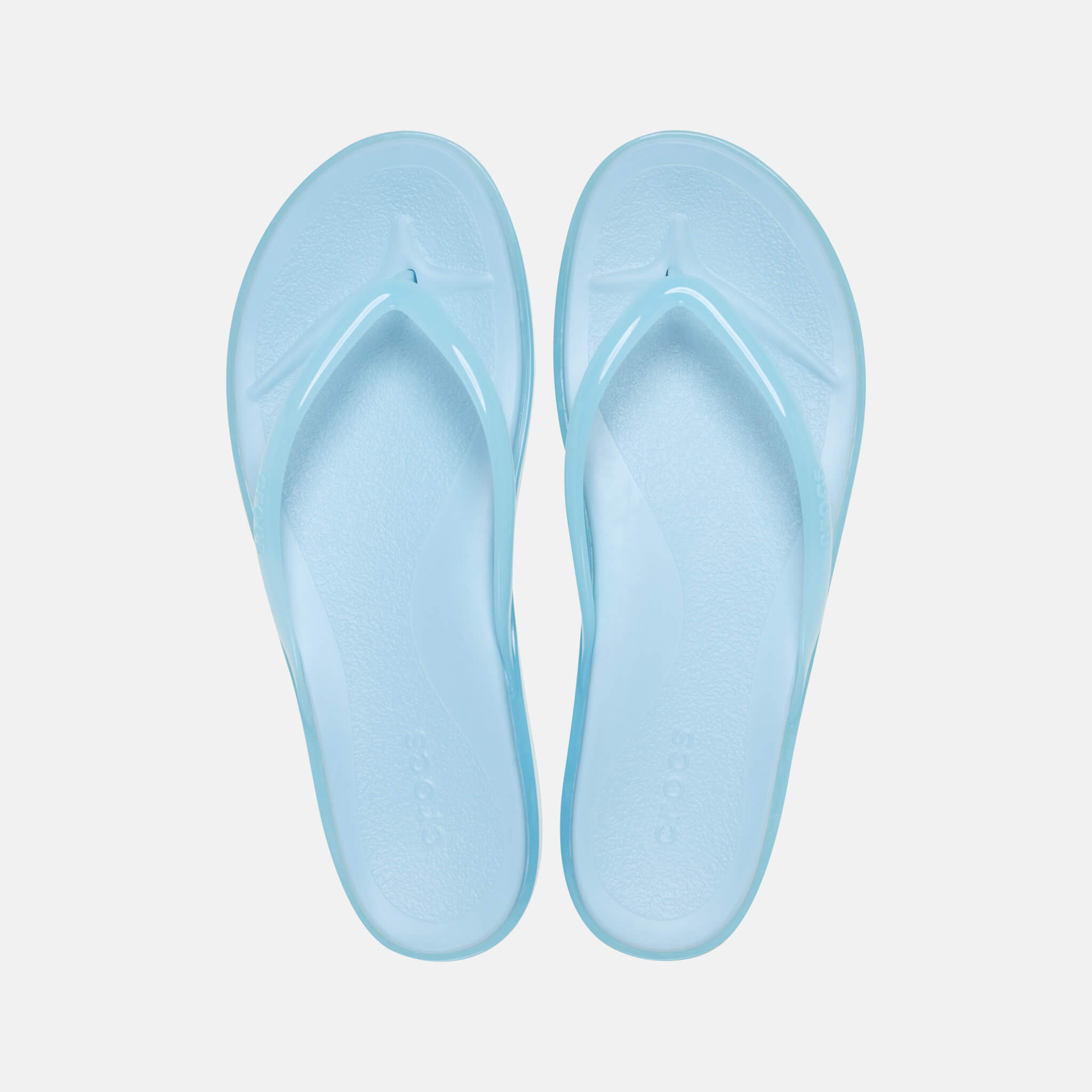 Crocs Miami Jelly Round Toe Flip Sky Blue Jelly