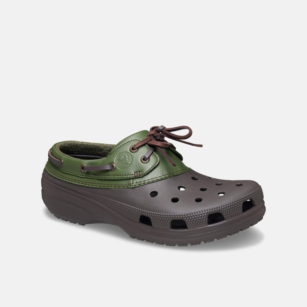 Crocs Classic Boat Shoe Espresso/Army Green