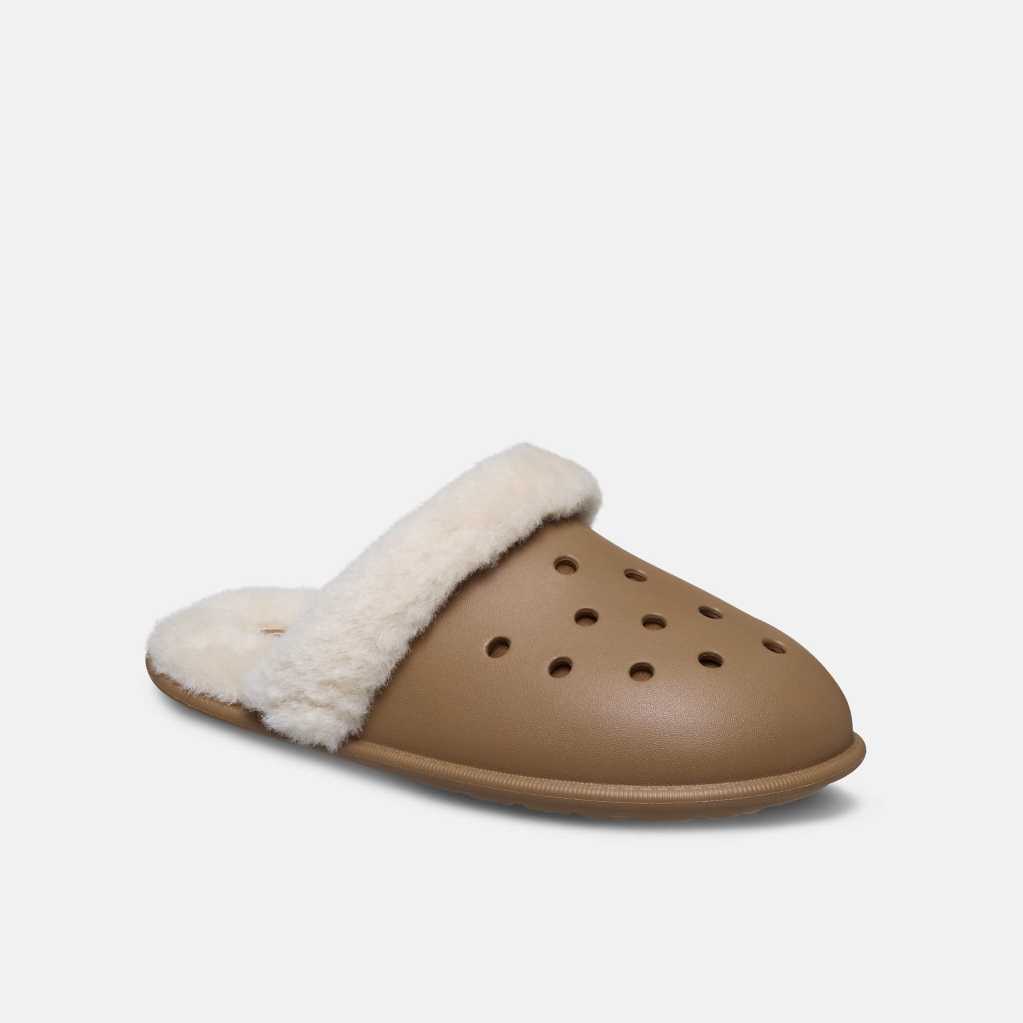 Crocs Classic Fuzz Scuff Sepia