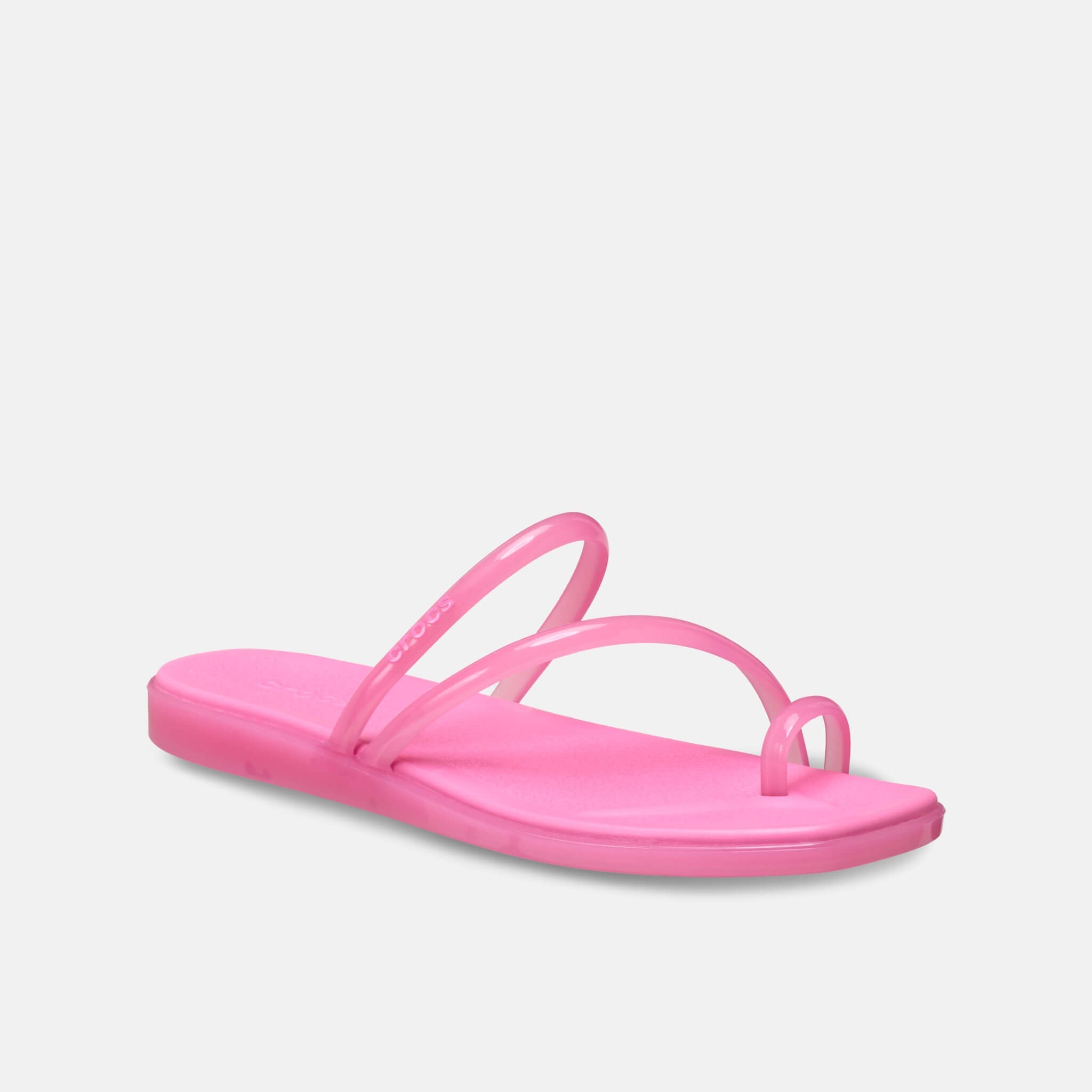 Crocs Miami Jelly Toe Loop Sandal Pink Lemonade Jelly