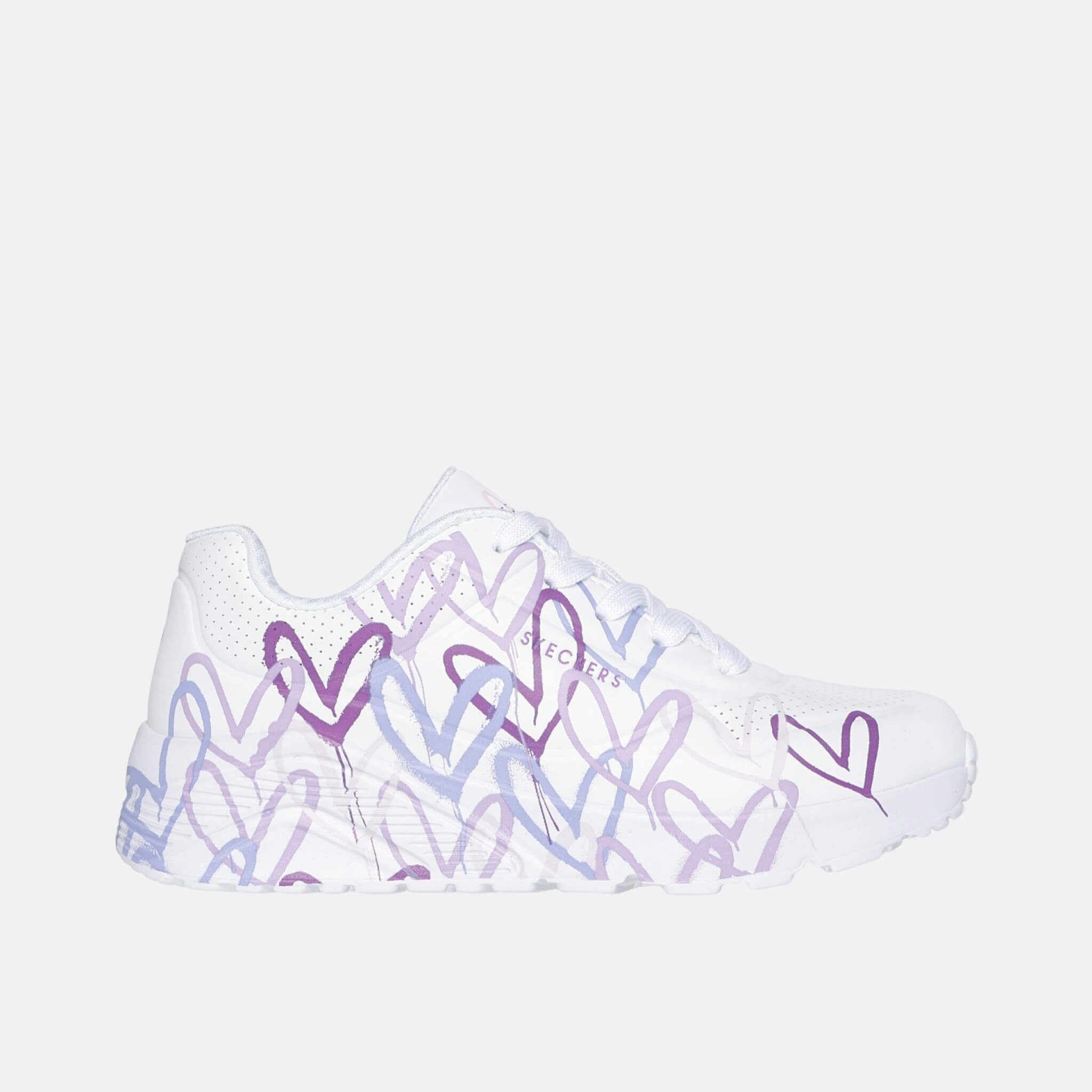 Skechers x JGoldcrown Uno Lite Spread the Love White