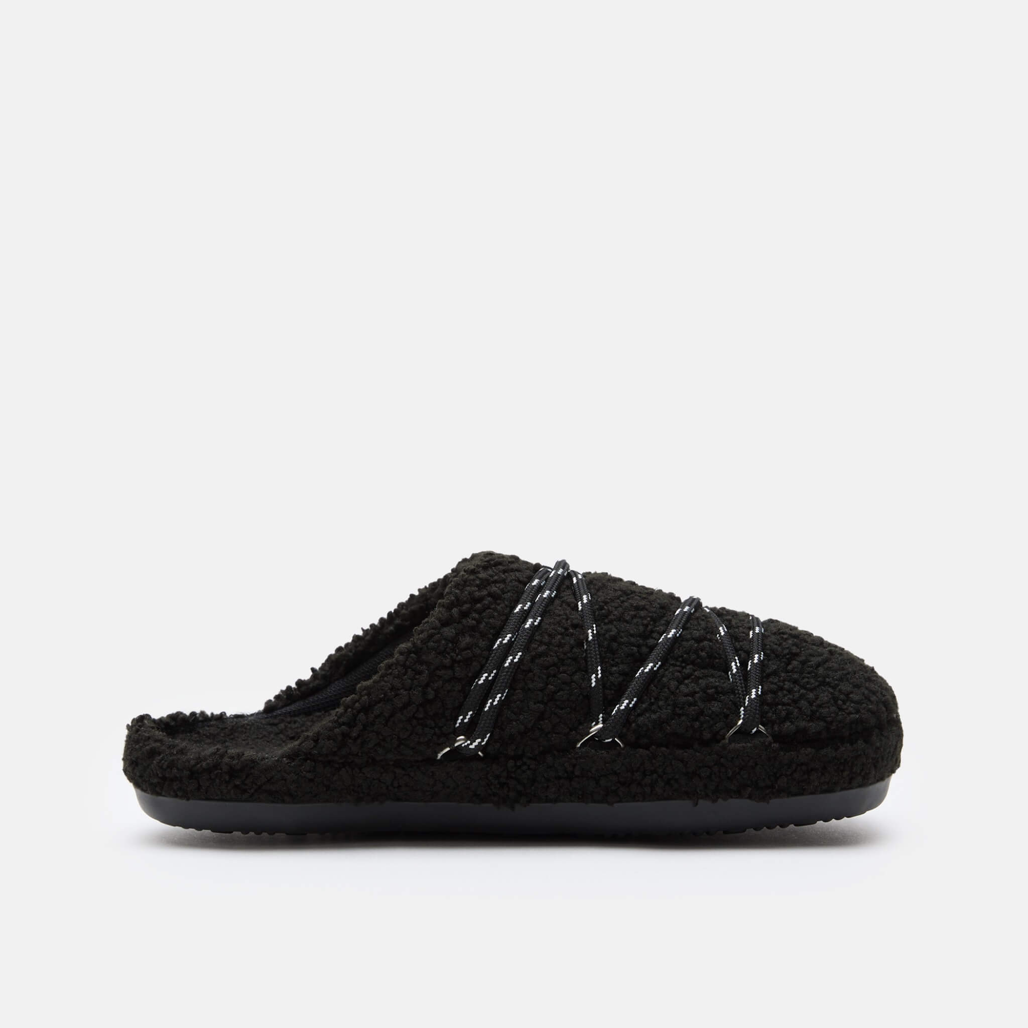 Moon Boot Teddy Slipper Black