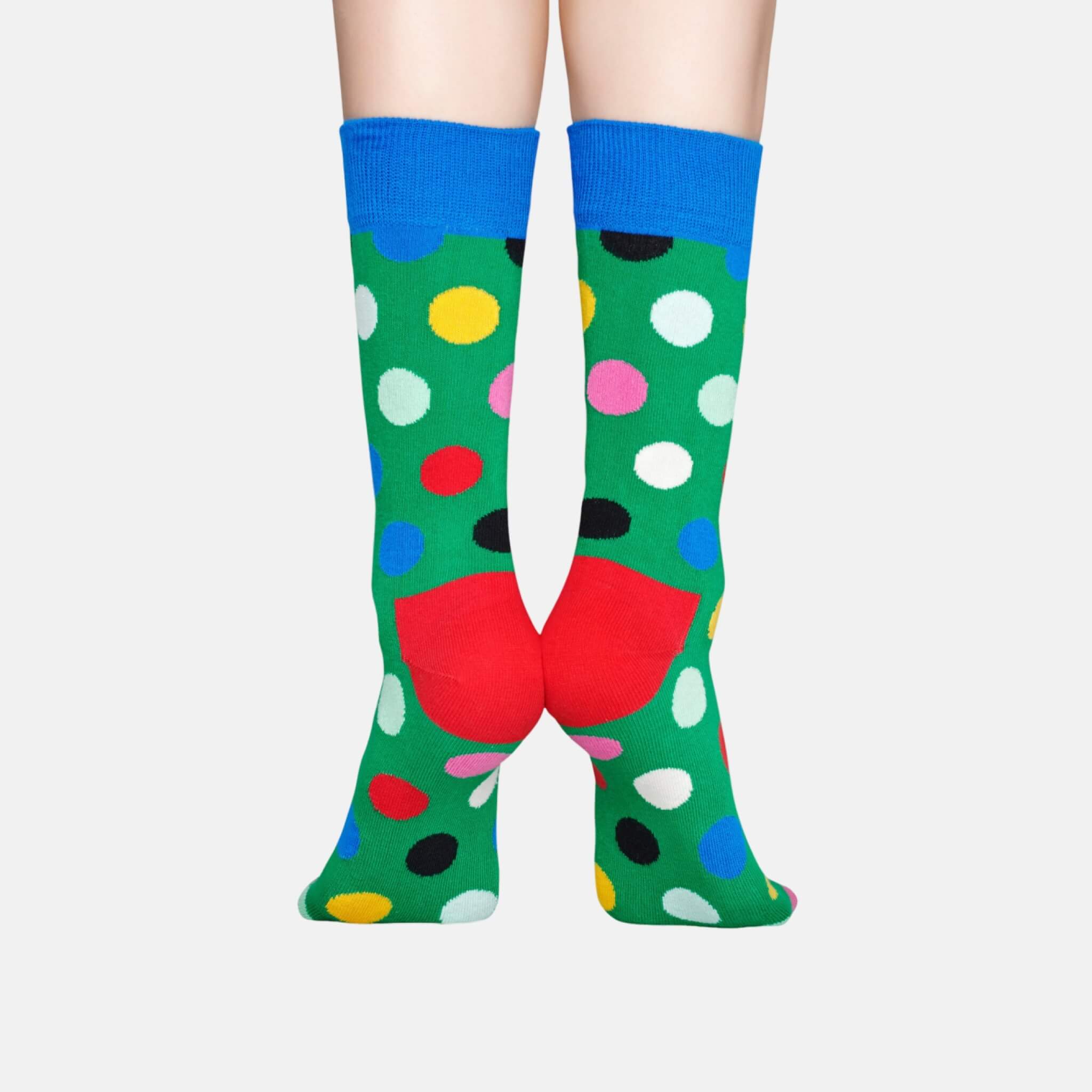 Happy Socks Big Dot Block Green Sock