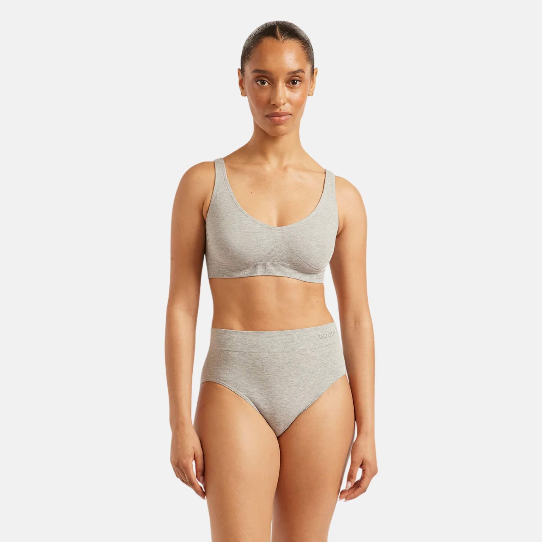 Boody Full Briefs Light Grey Marl