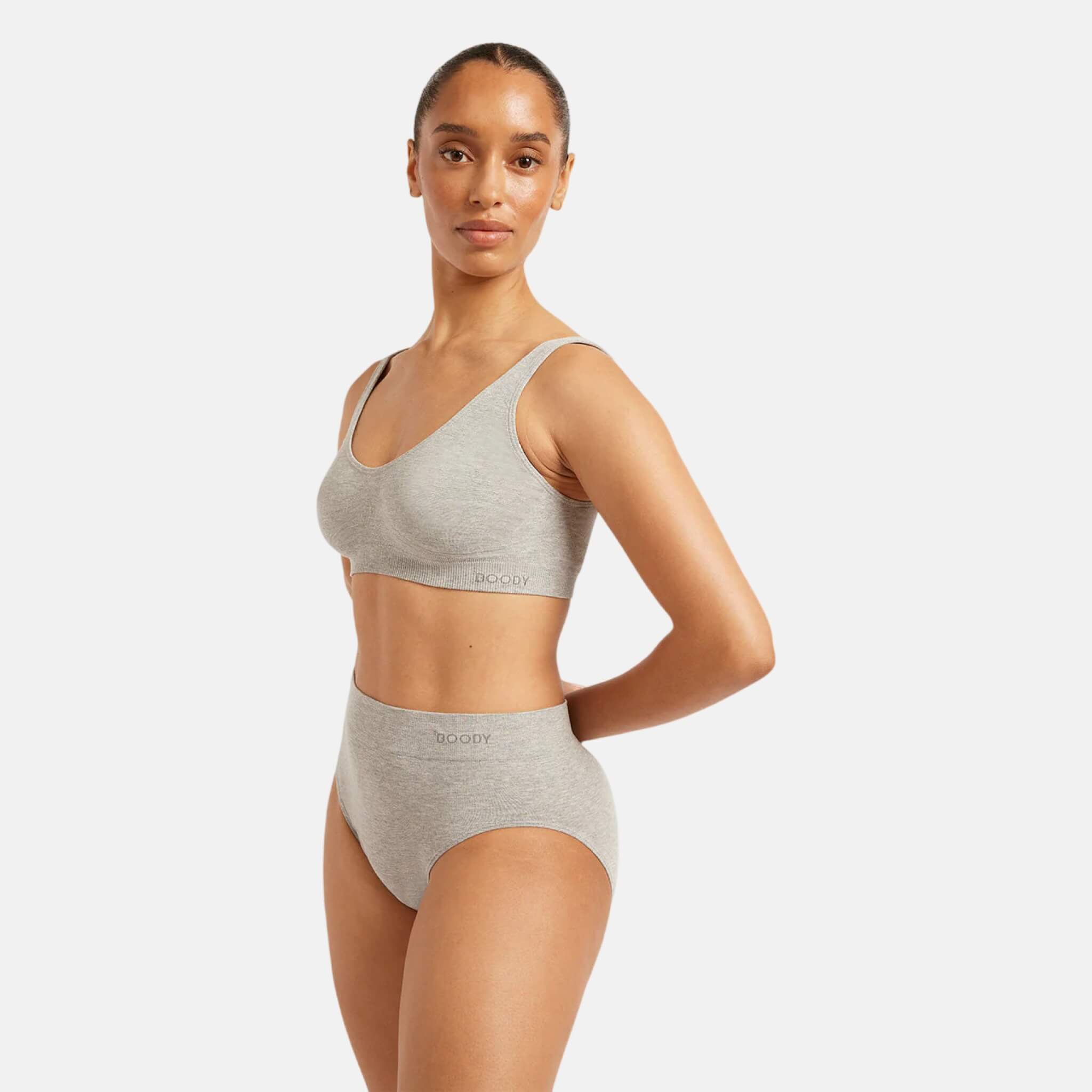 Boody Full Briefs Light Grey Marl
