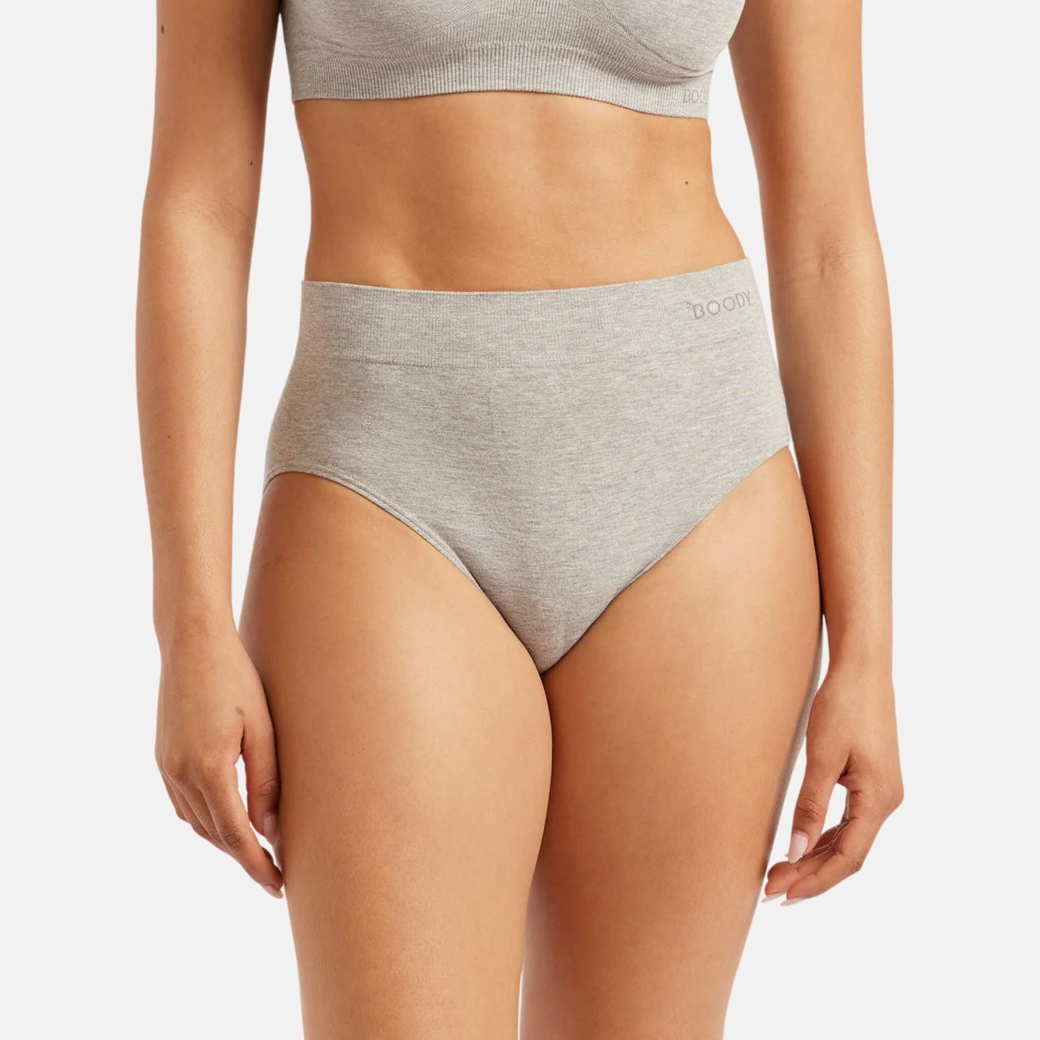Boody Full Briefs Light Grey Marl