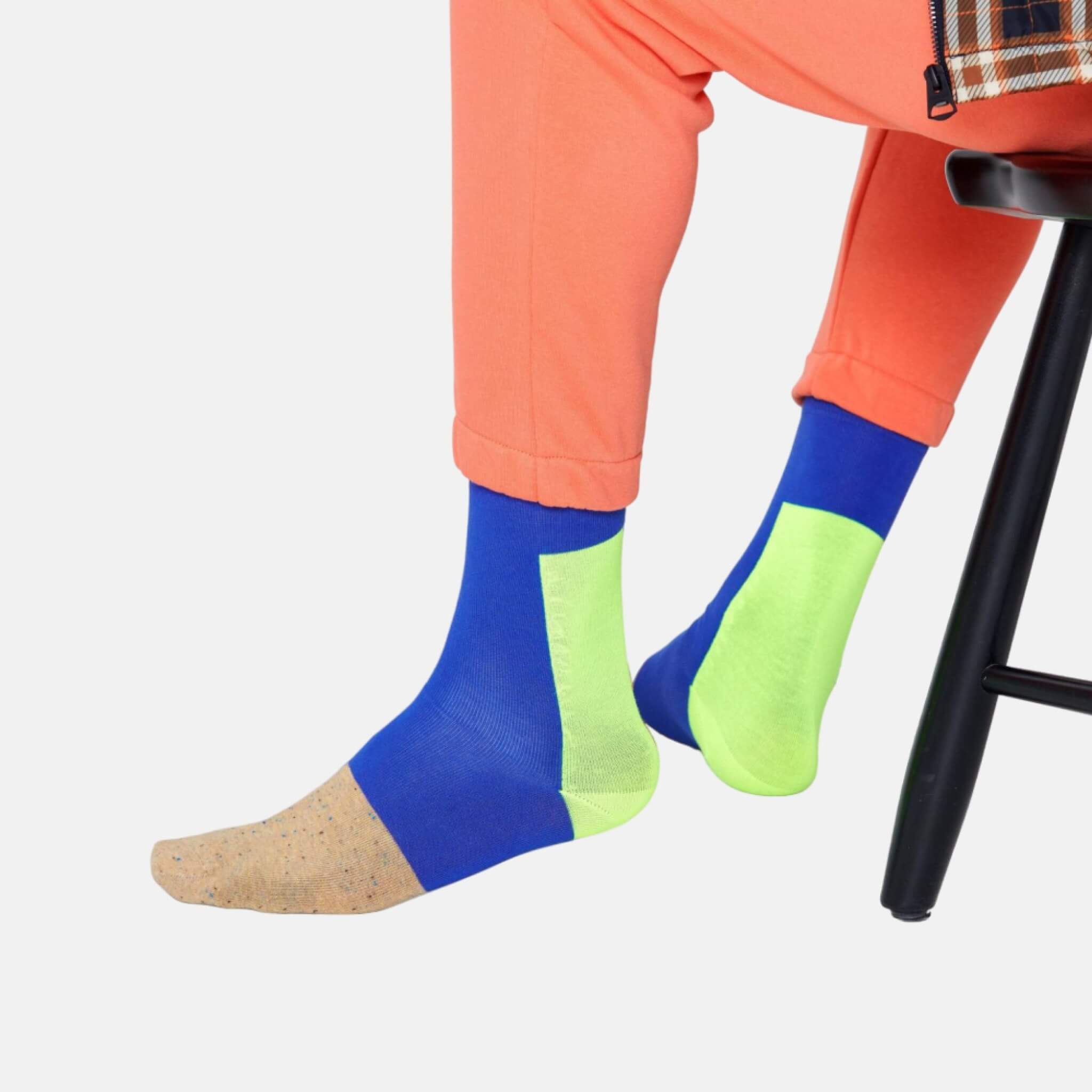 Happy Socks Blocked Blue Sock