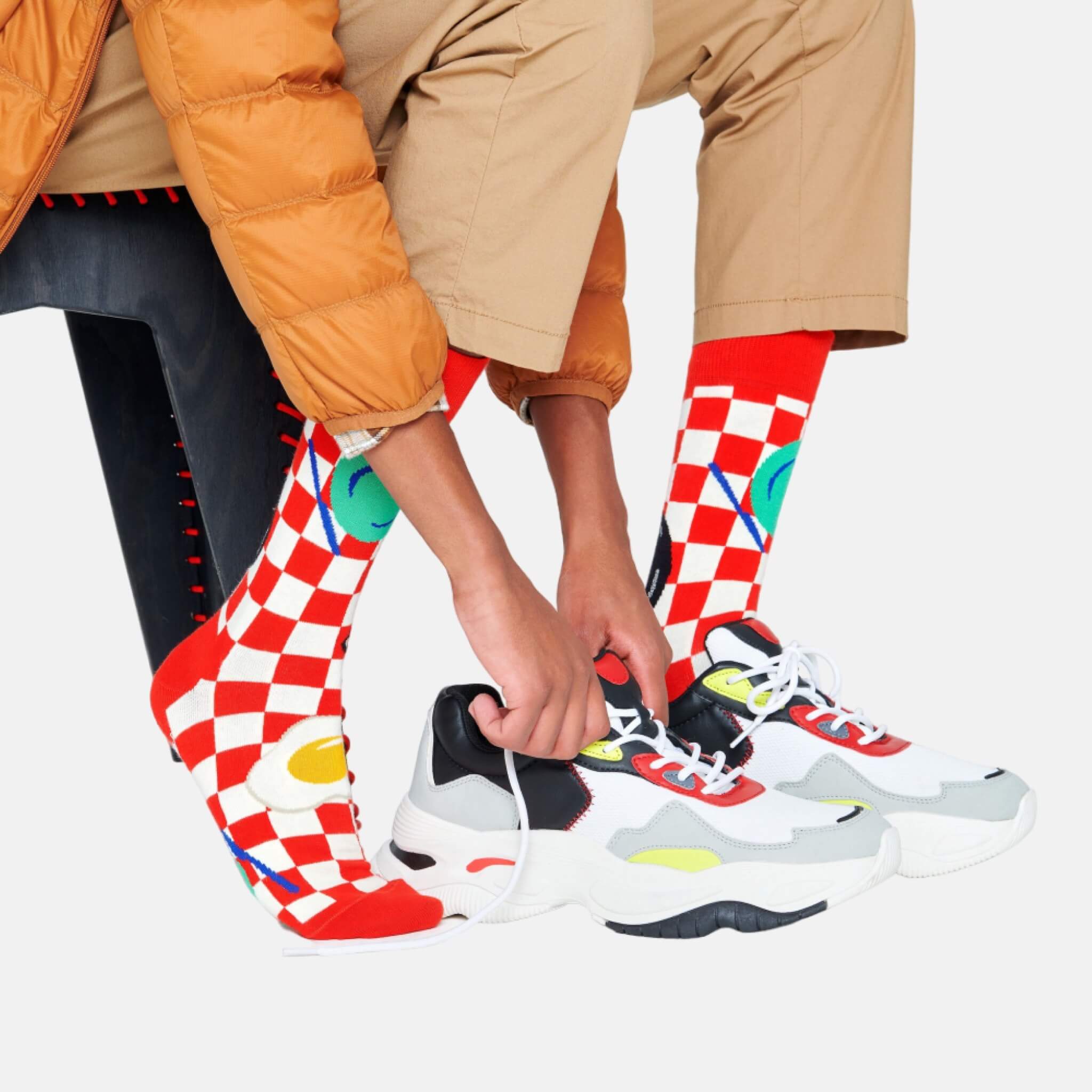 Happy Socks Early Bird Red Sock