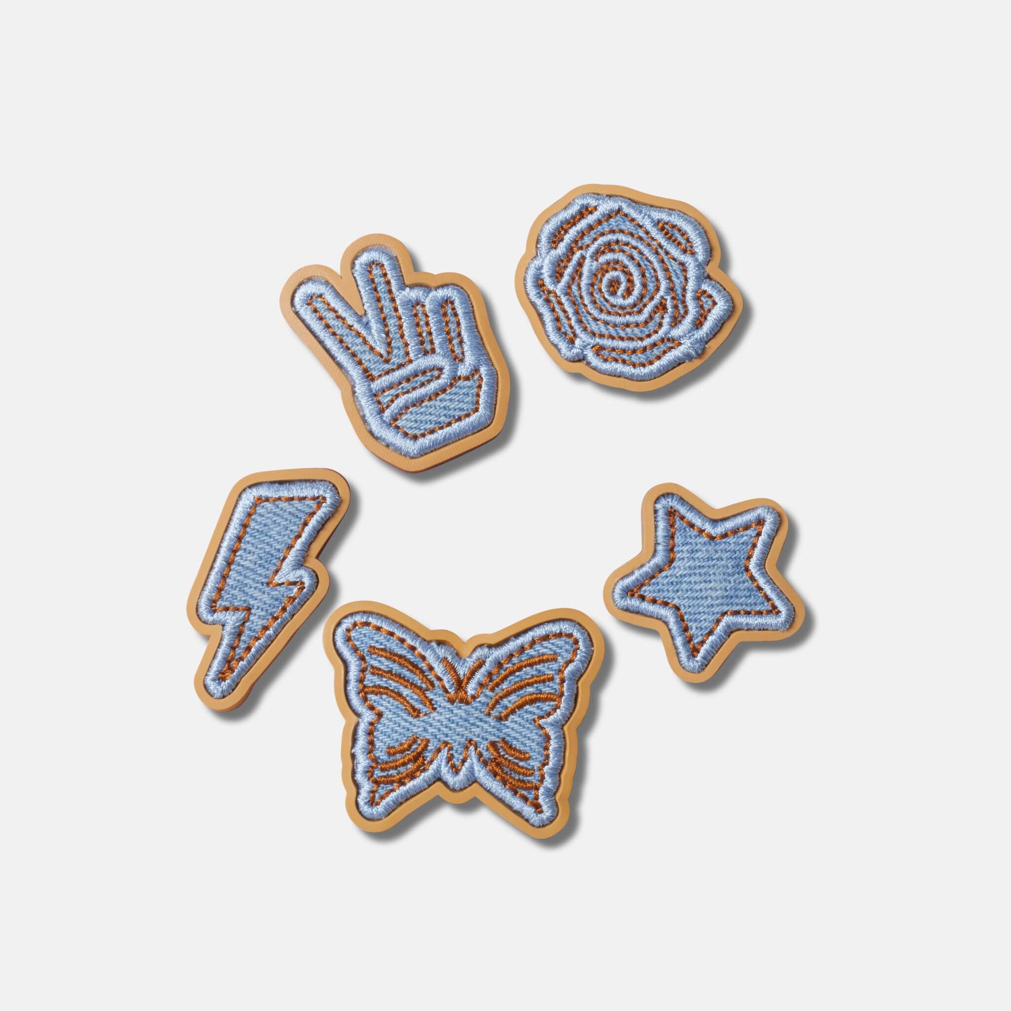 Jibbitz Charms Denim Patch 5-Pack