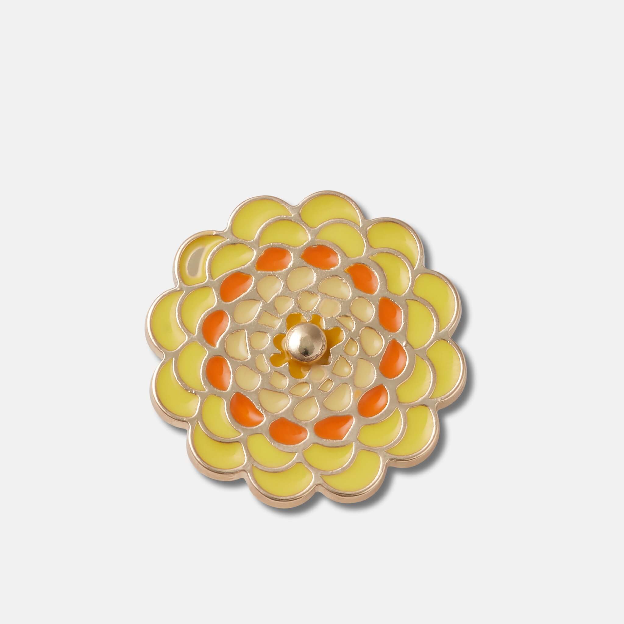 Jibbitz Charms Yellow Spinner Flower