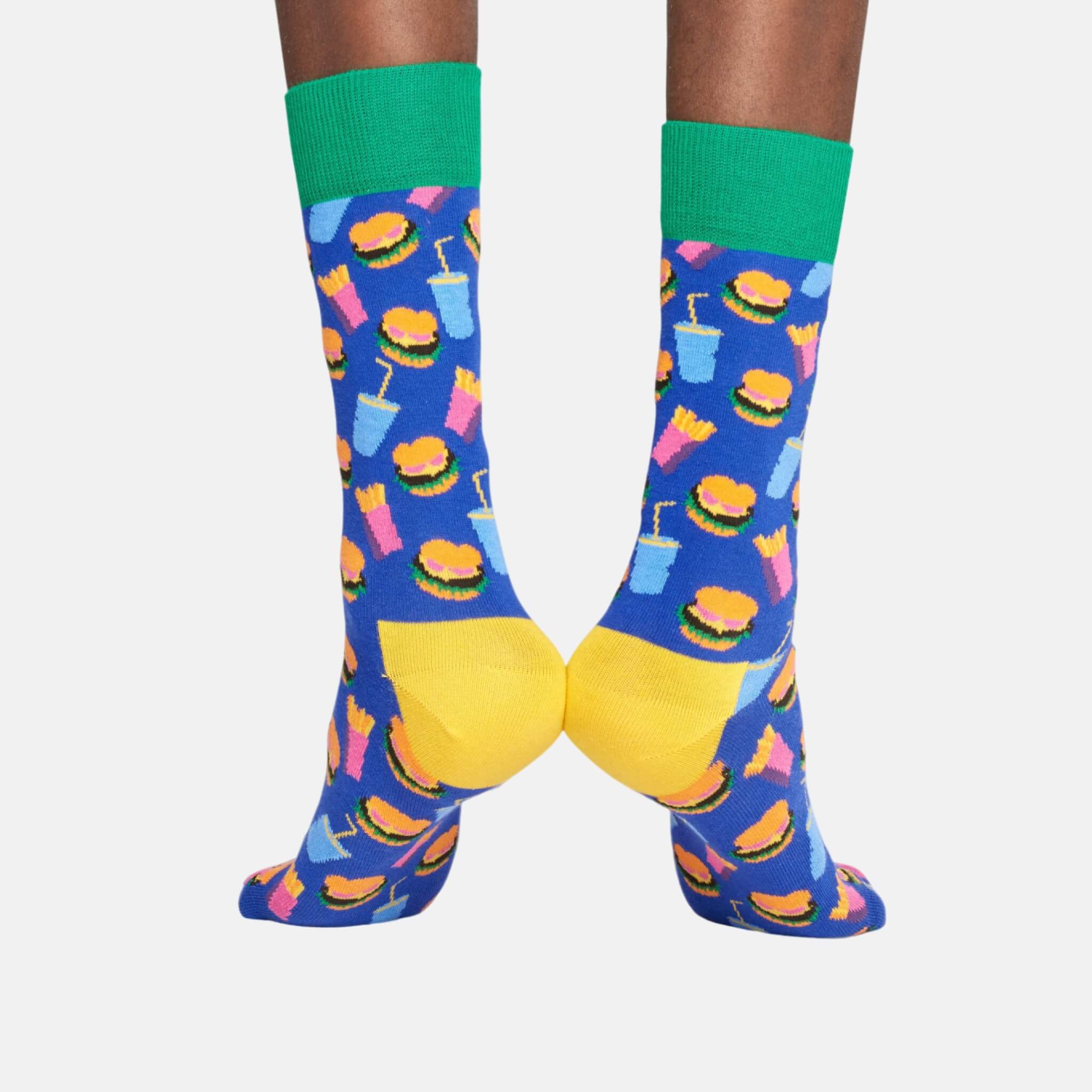 Happy Socks Hamburger Blue Sock