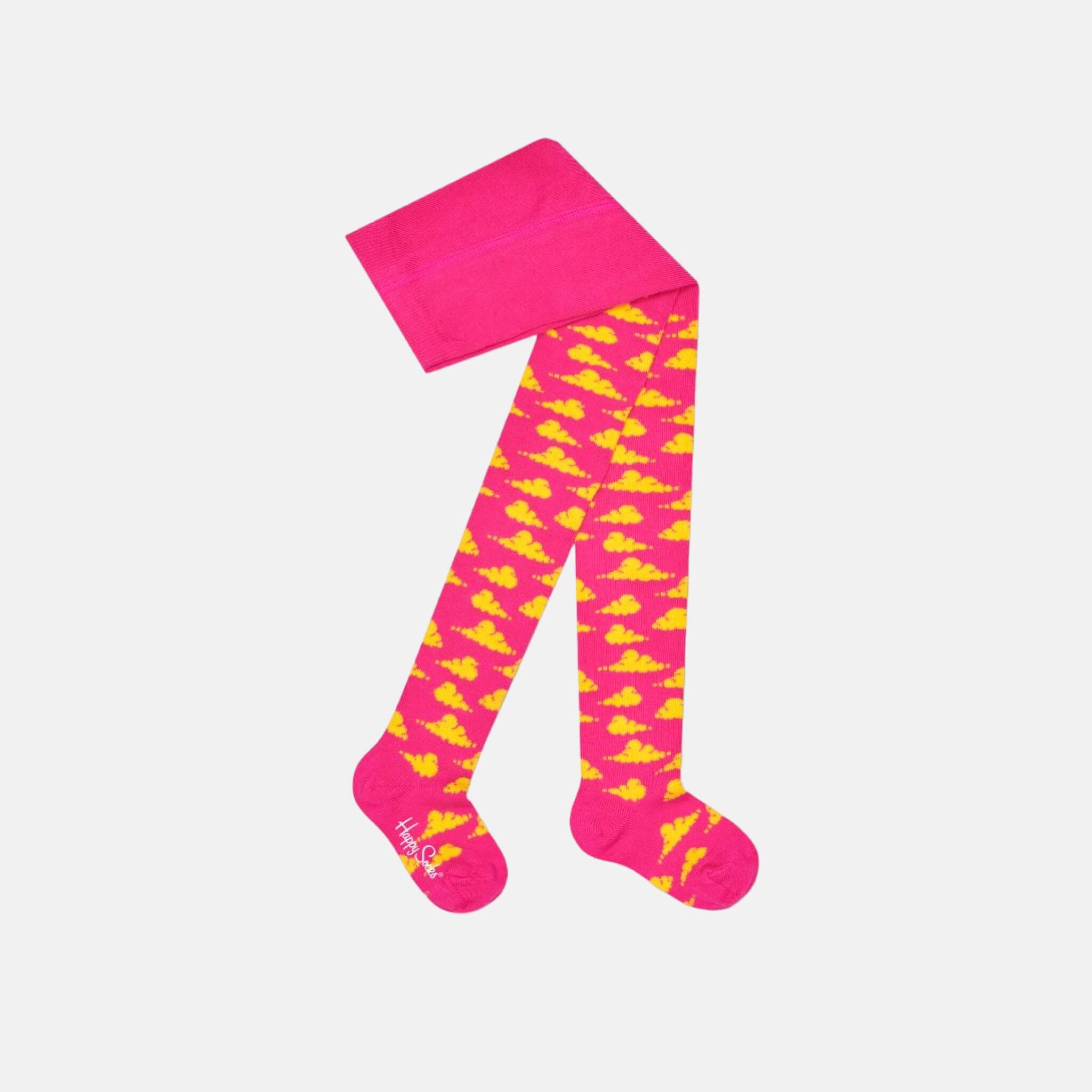 Happy Socks Kids Clouds Pink Tights