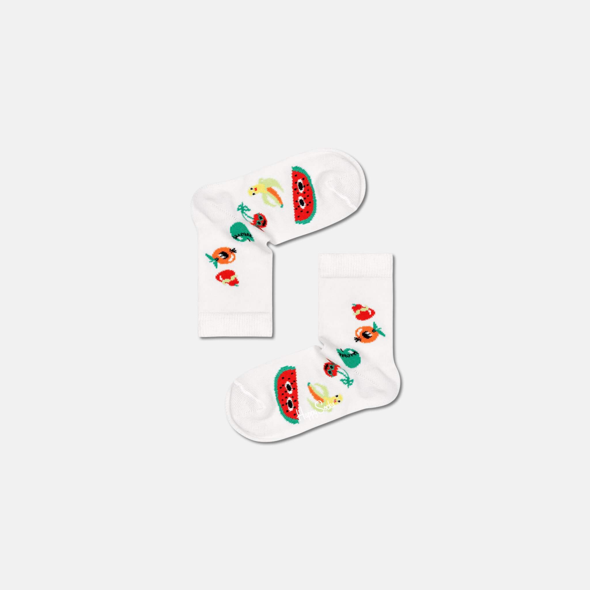 Happy Socks Kids Fruit Tower White Sock