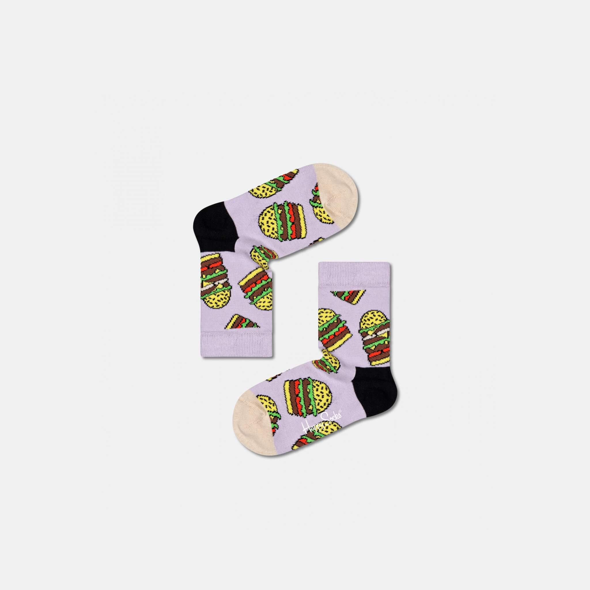 Happy Socks Kids Hamburger Purple Sock