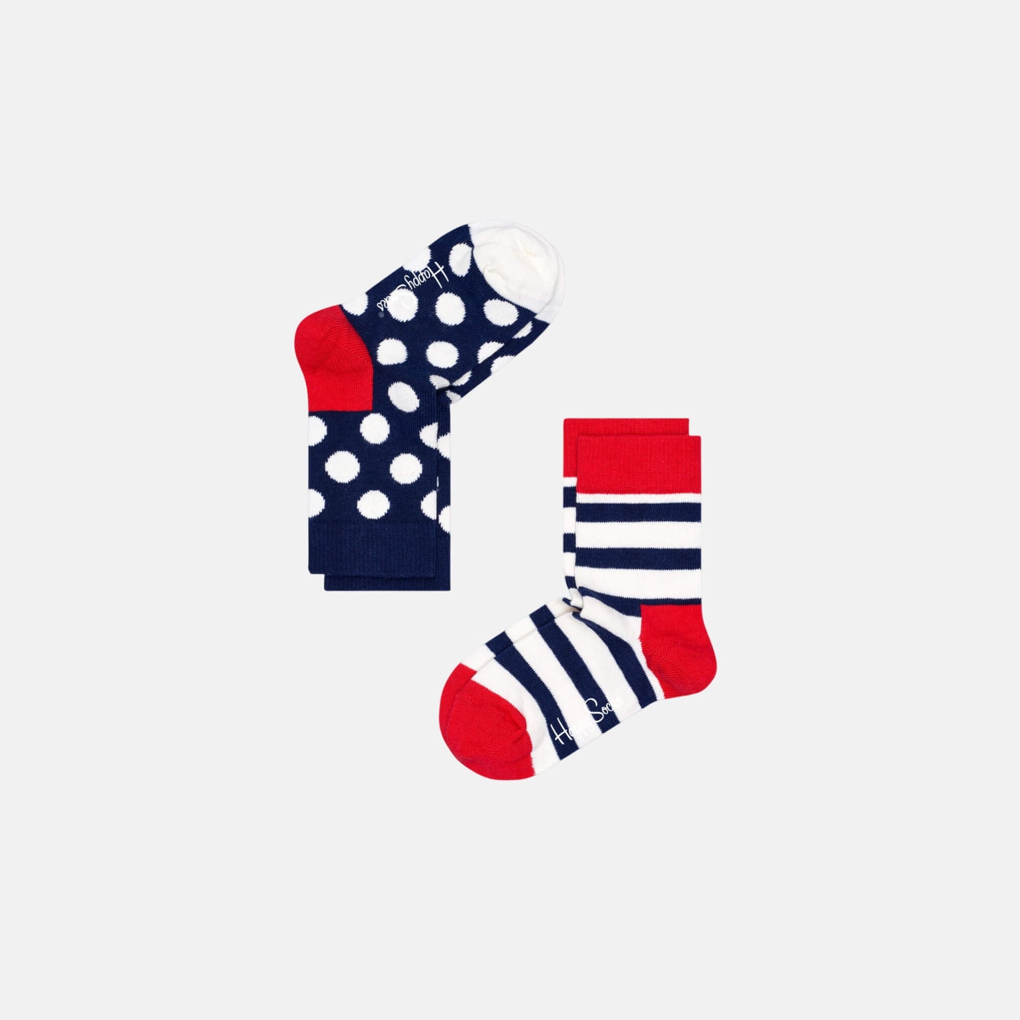 Happy Socks Kids Stripes and Big Dot Socks 2-Pack
