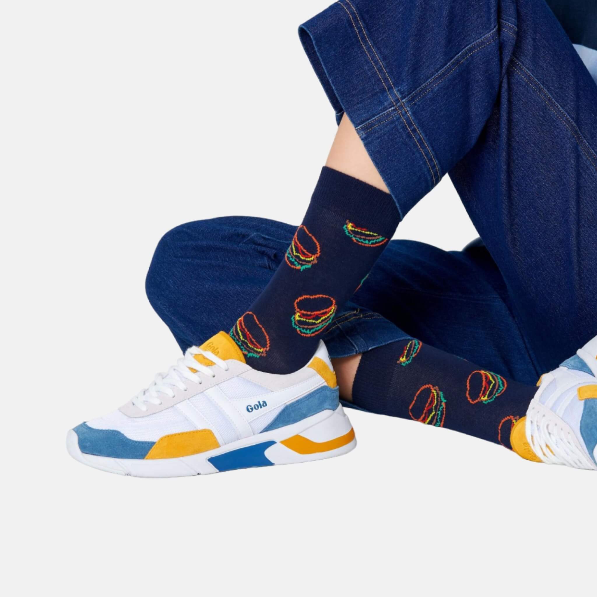 Happy Socks Lunch Time Blue Sock