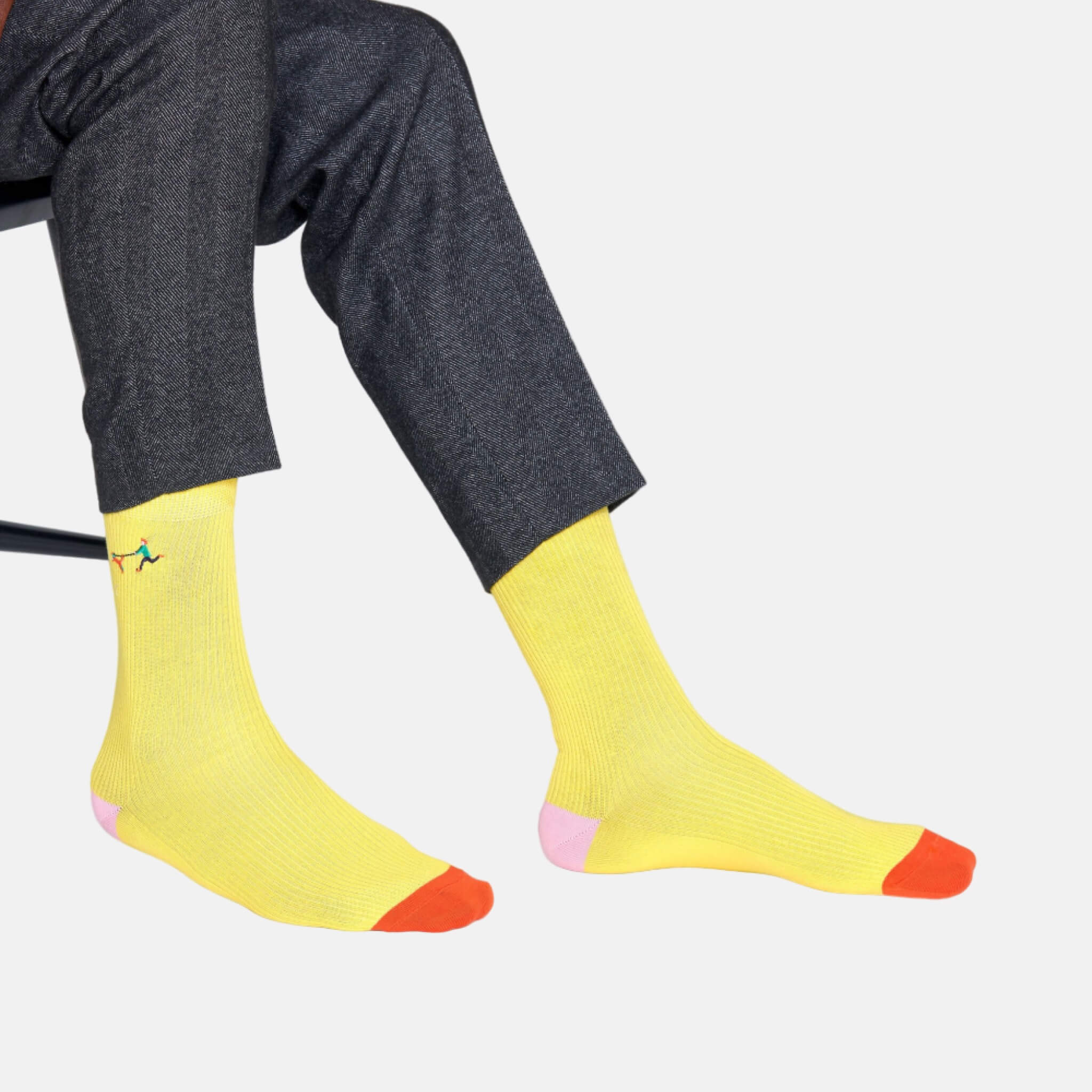 Happy Socks Run The Dog Yellow Sock