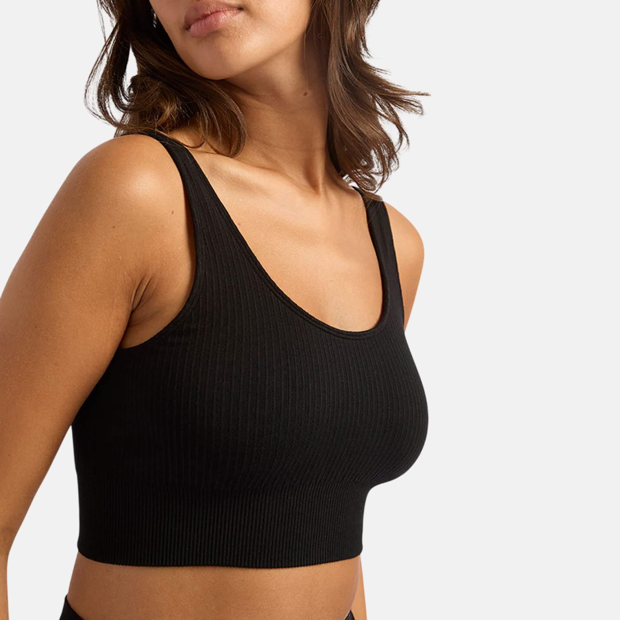 Boody Ribbed Seamless Bra Black