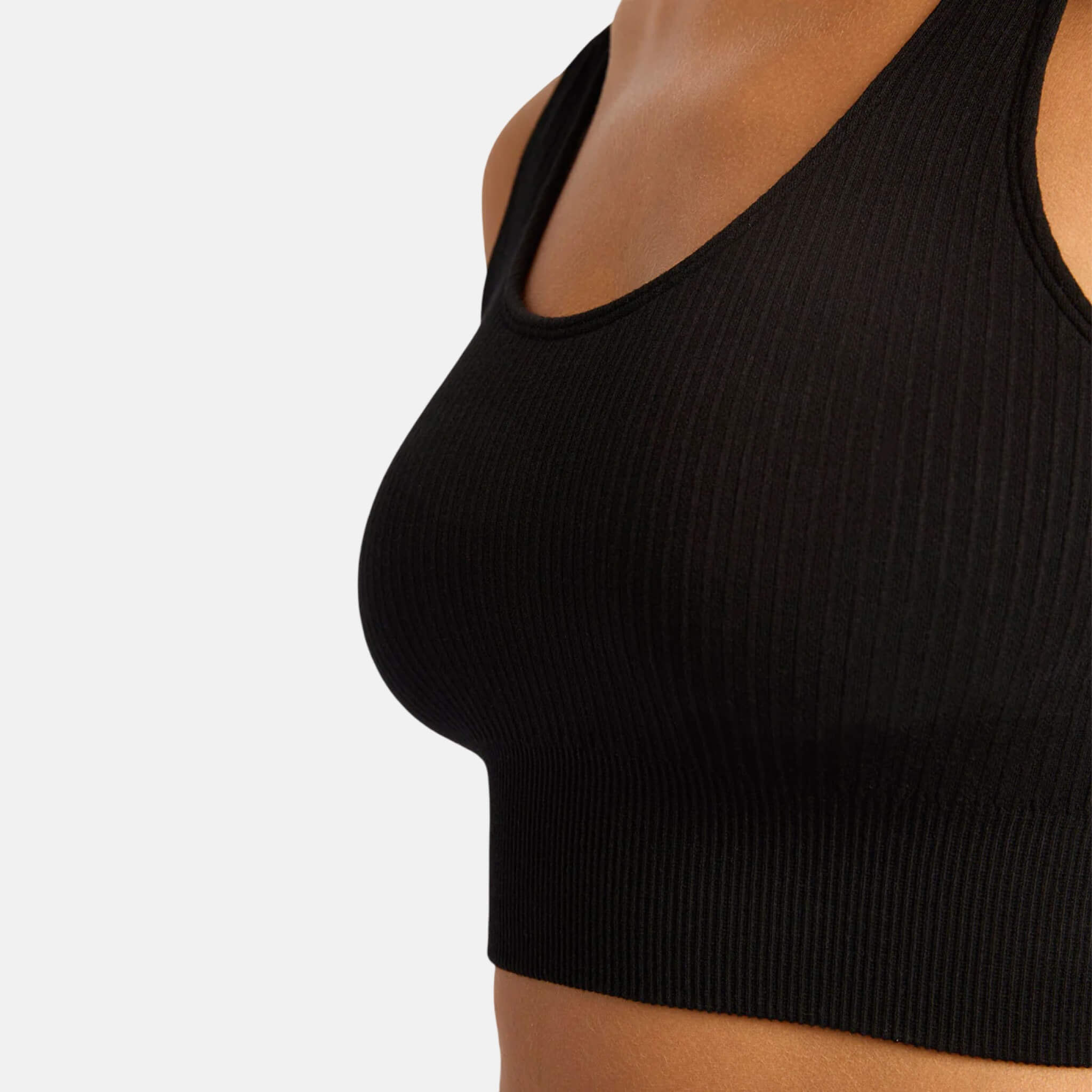 Boody Ribbed Seamless Bra Black