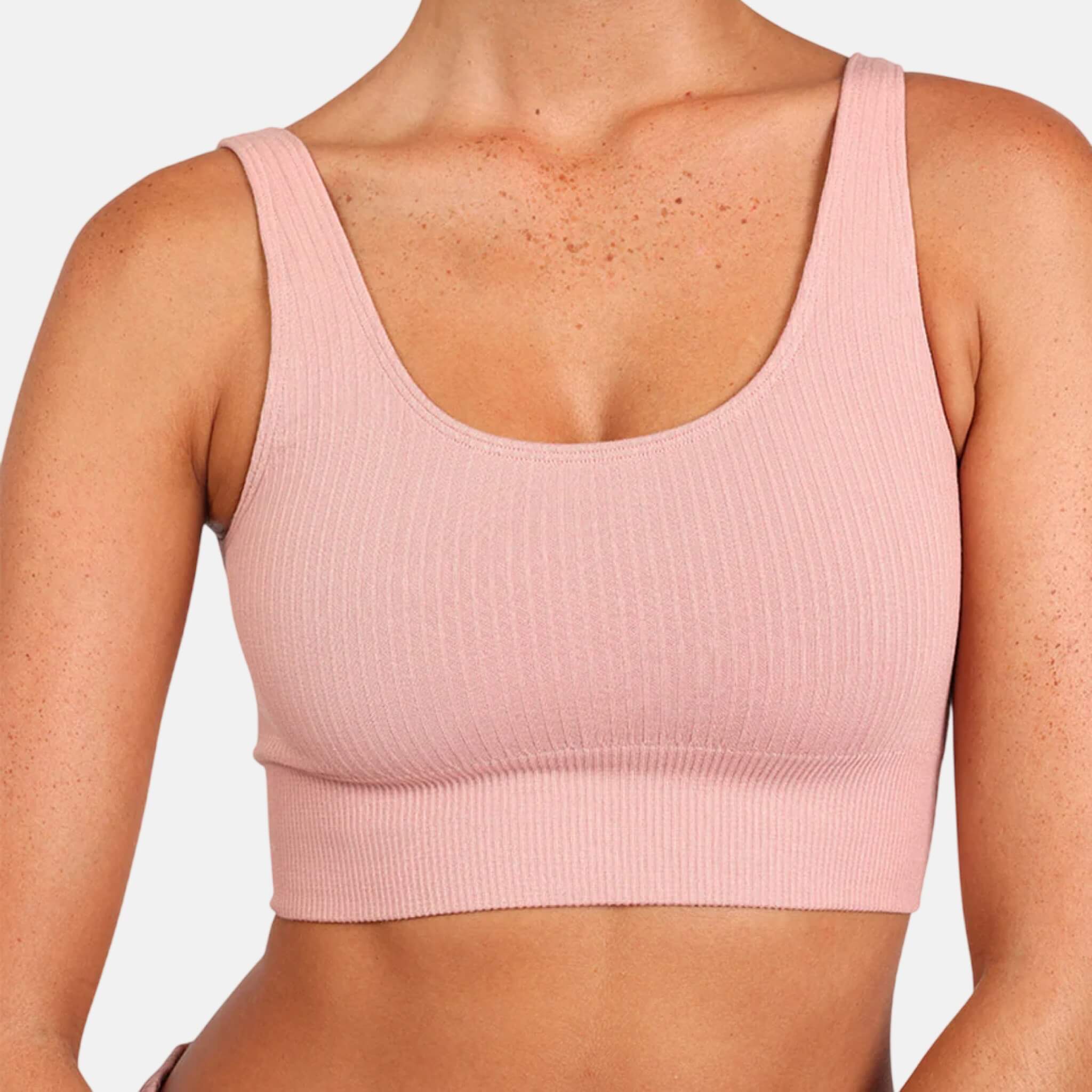 Boody Ribbed Seamless Bra Dusty Pink