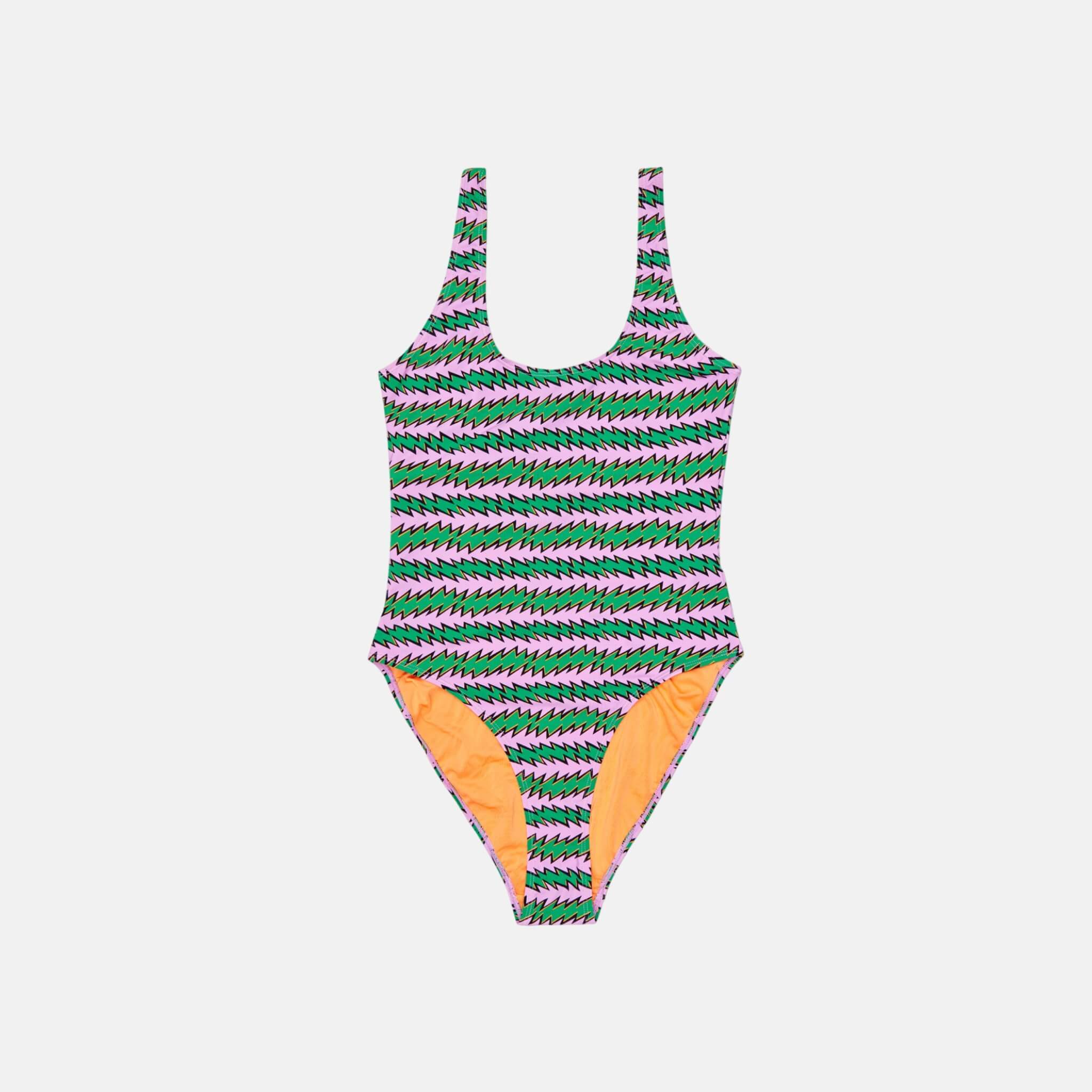 Happy Socks Rock´n Roll Stripe Green Swimsuit