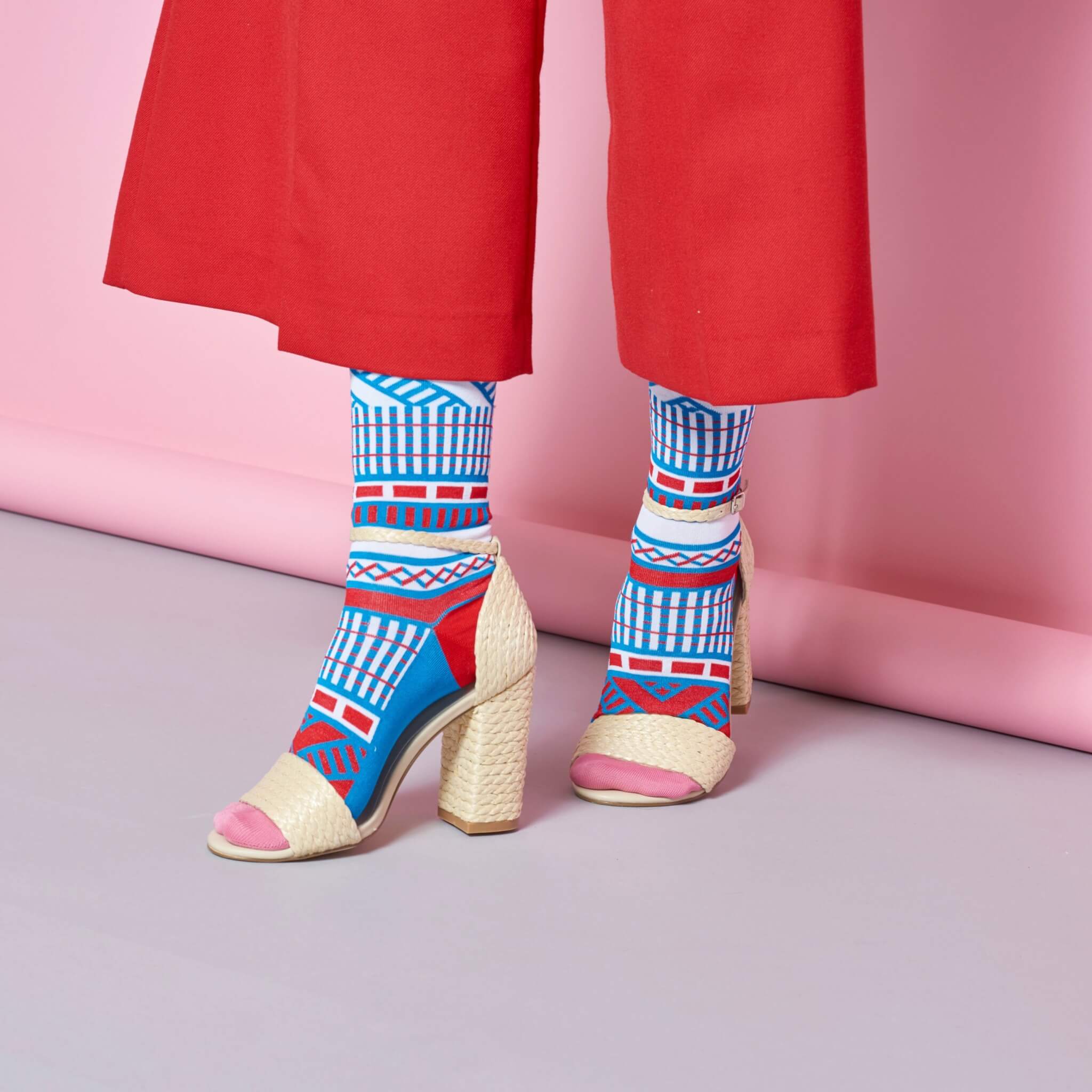 Hysteria by Happy Socks Estelle Blue/White