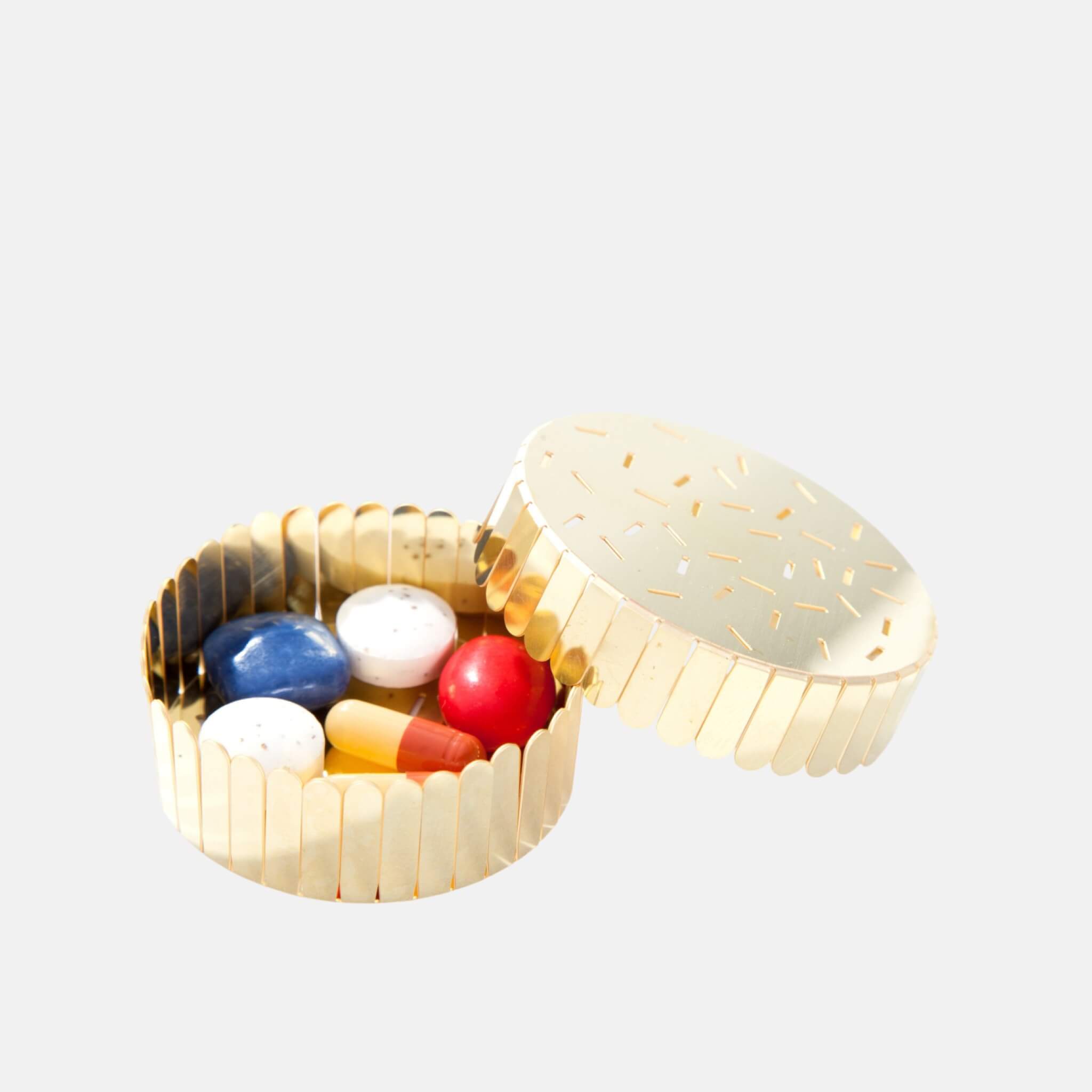 Fundamental Berlin Record Pill Box Brass