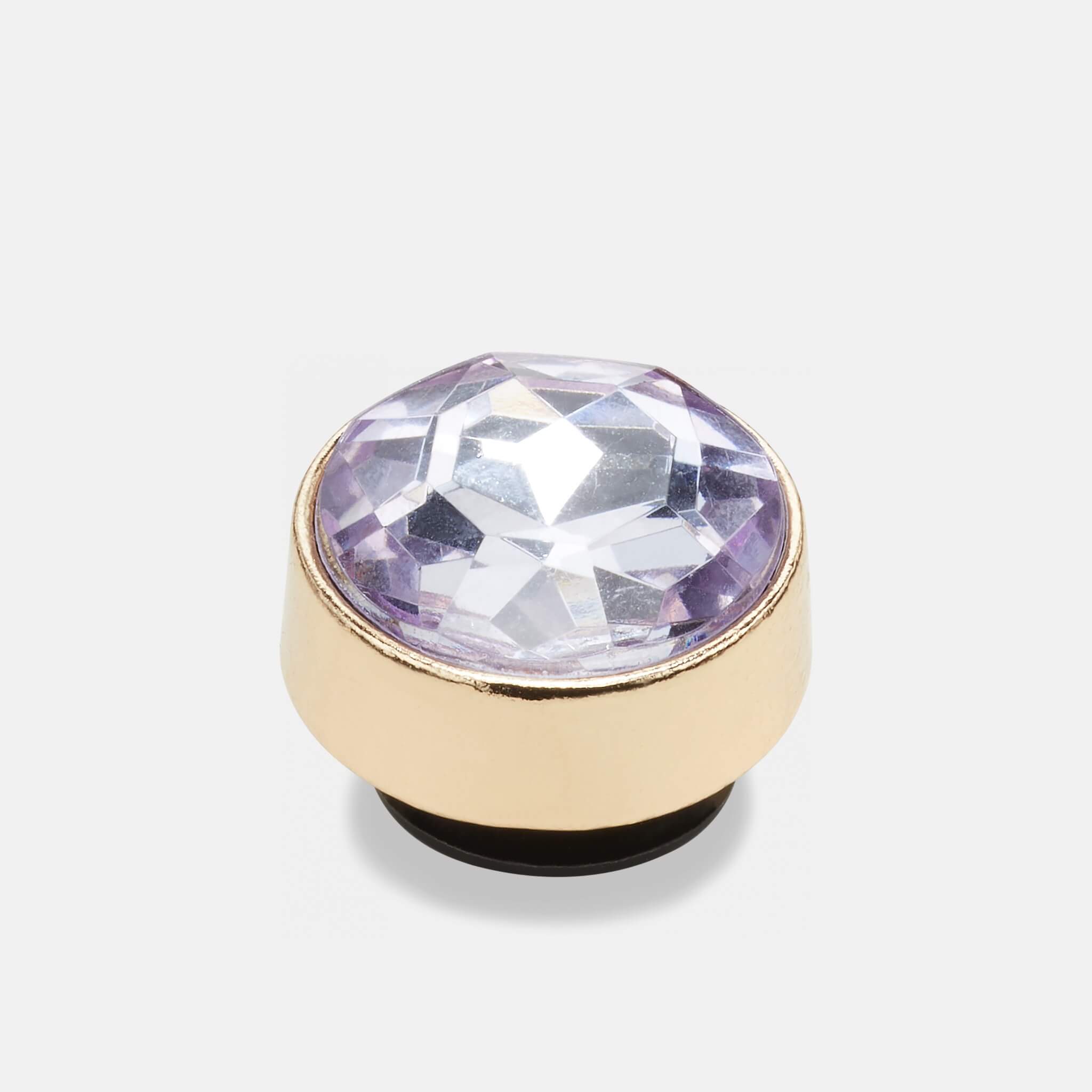 Jibbitz Charms Lavendar Circle Gem