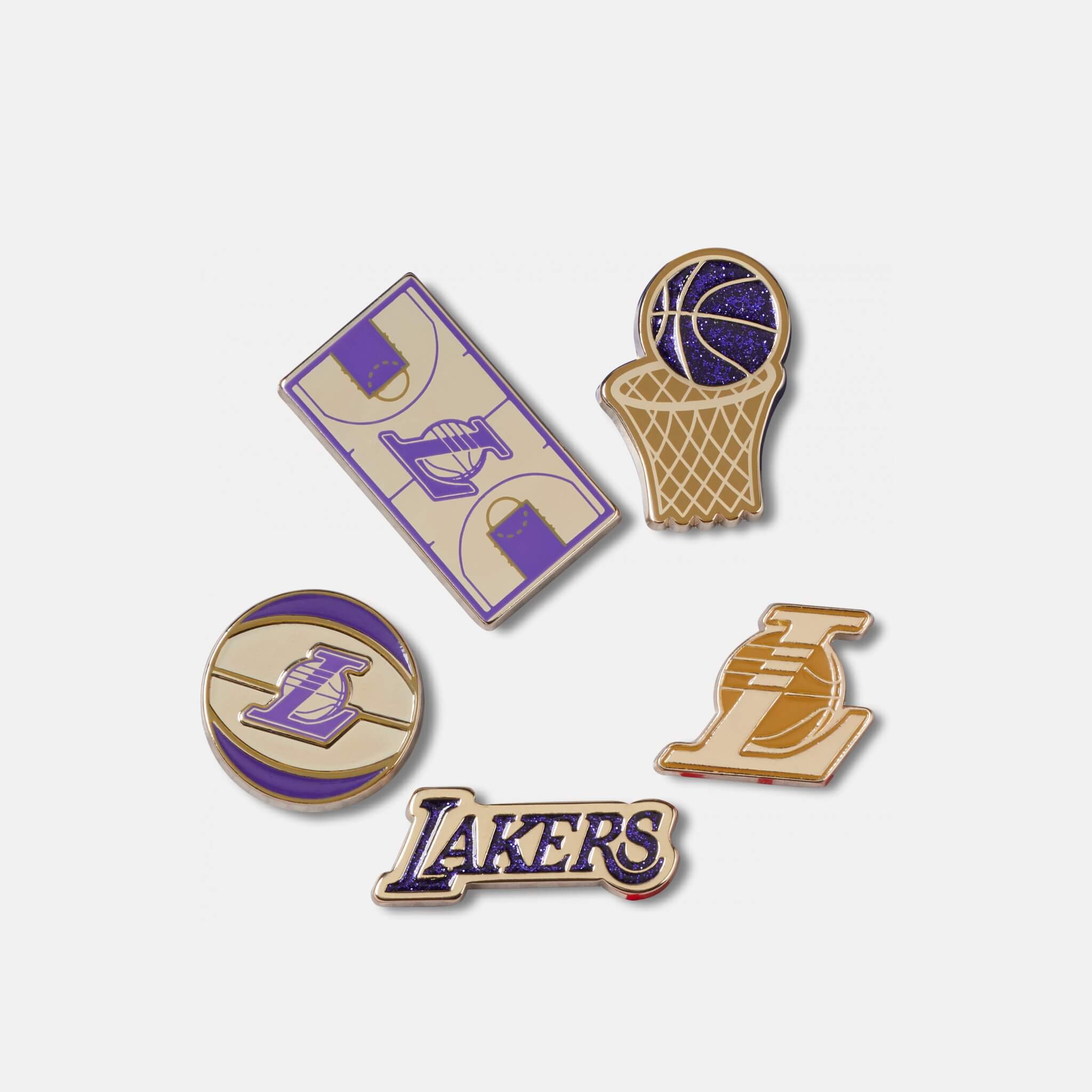 Jibbitz Charms NBA LA Lakers Elevated 5-Pack